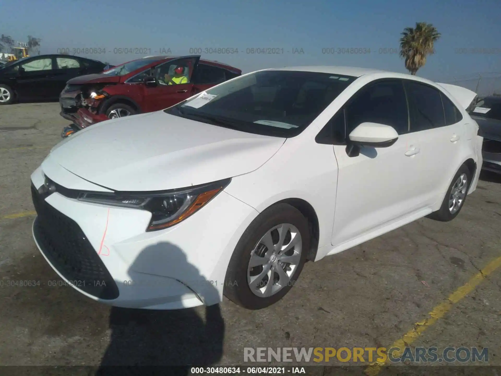 2 Photograph of a damaged car 5YFEPMAE7MP168300 TOYOTA COROLLA 2021