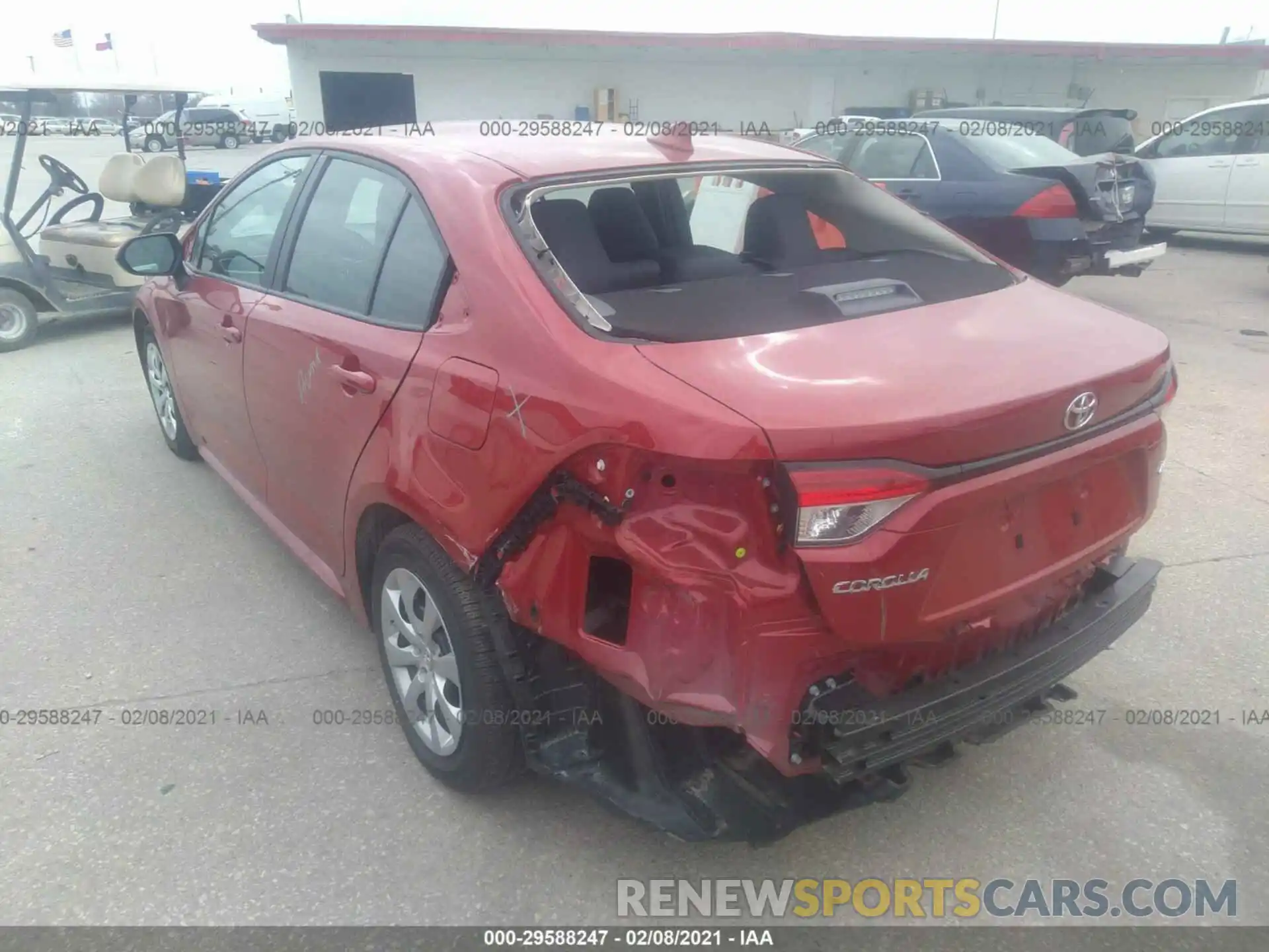 3 Photograph of a damaged car 5YFEPMAE7MP168460 TOYOTA COROLLA 2021