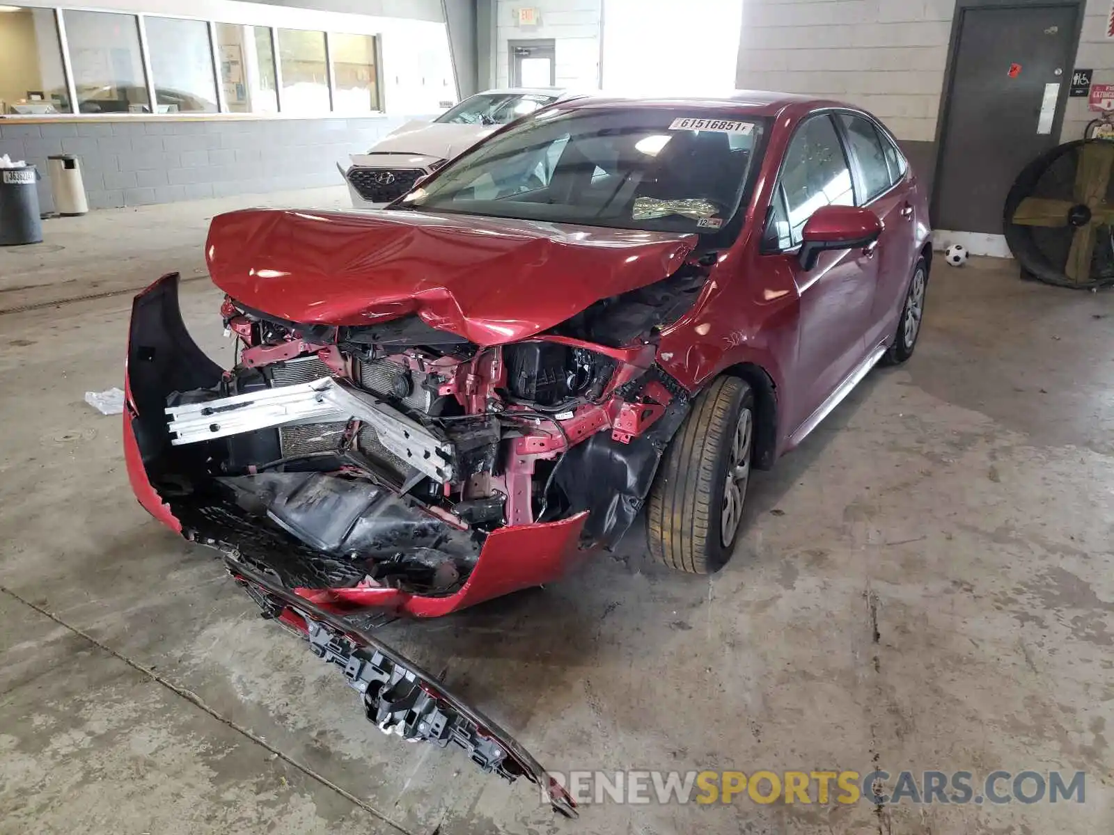 2 Photograph of a damaged car 5YFEPMAE7MP170970 TOYOTA COROLLA 2021