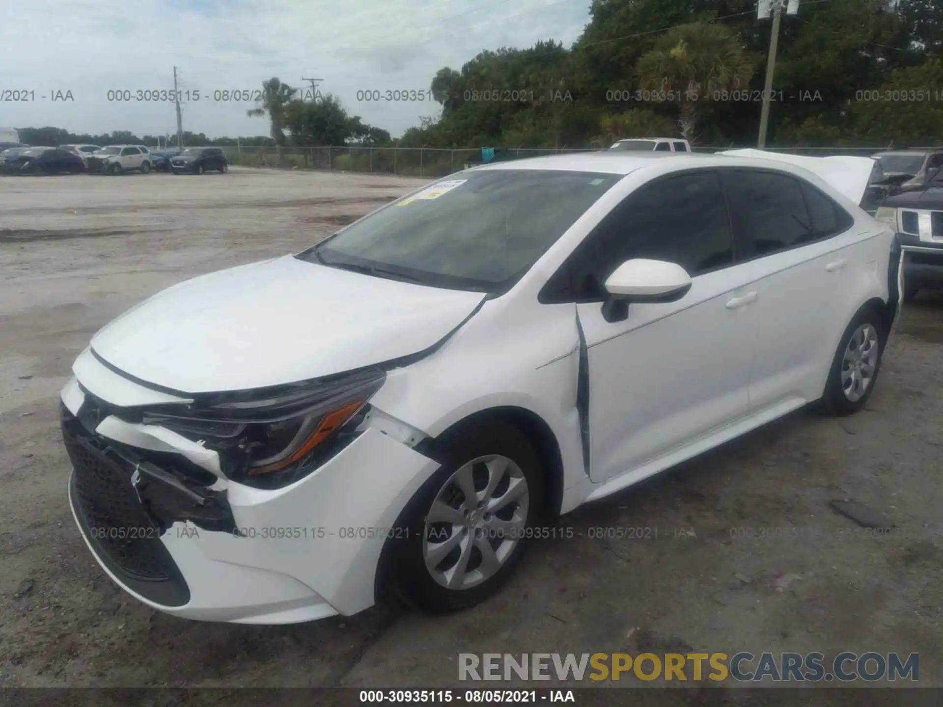 2 Photograph of a damaged car 5YFEPMAE7MP171004 TOYOTA COROLLA 2021