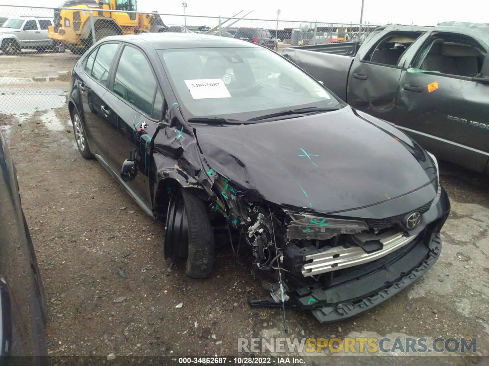 1 Photograph of a damaged car 5YFEPMAE7MP179233 TOYOTA COROLLA 2021