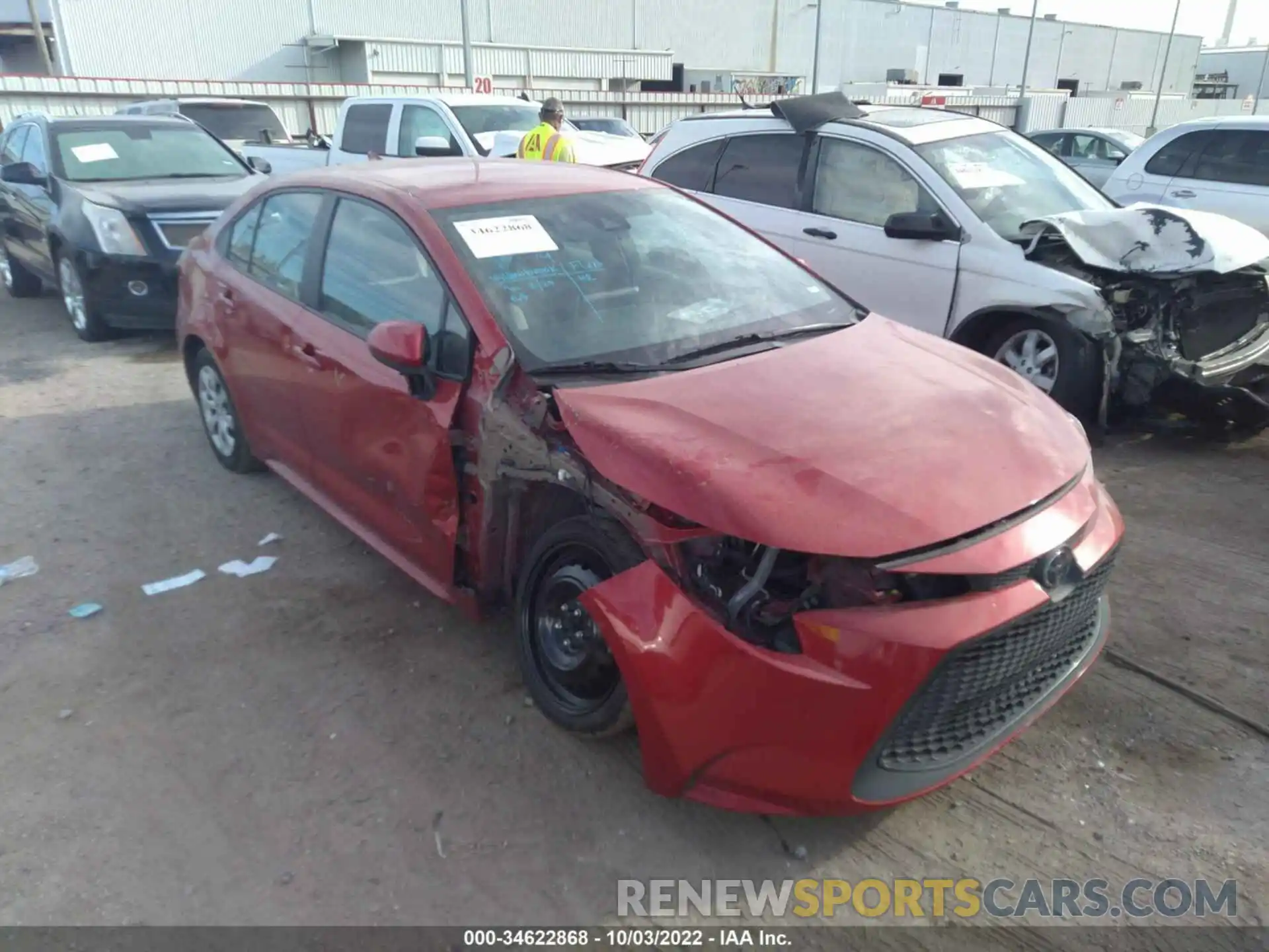 1 Photograph of a damaged car 5YFEPMAE7MP179250 TOYOTA COROLLA 2021