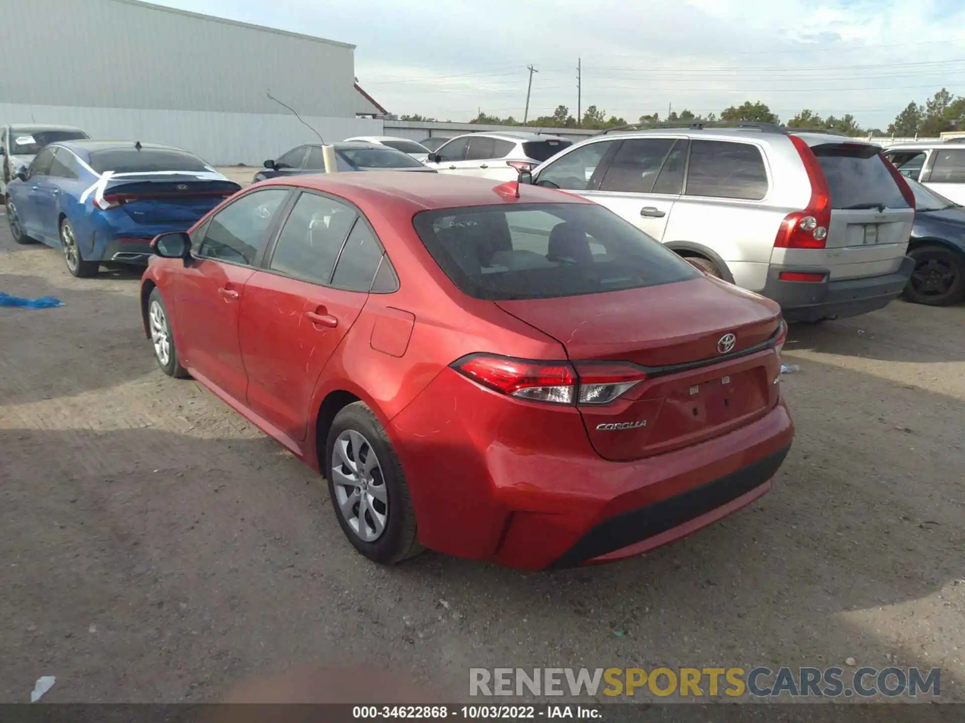 3 Photograph of a damaged car 5YFEPMAE7MP179250 TOYOTA COROLLA 2021