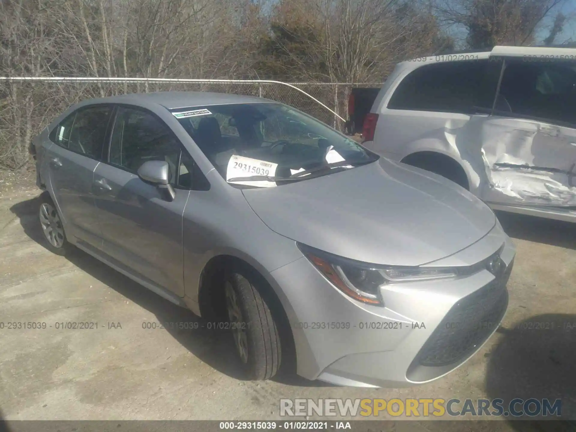 1 Photograph of a damaged car 5YFEPMAE7MP180396 TOYOTA COROLLA 2021