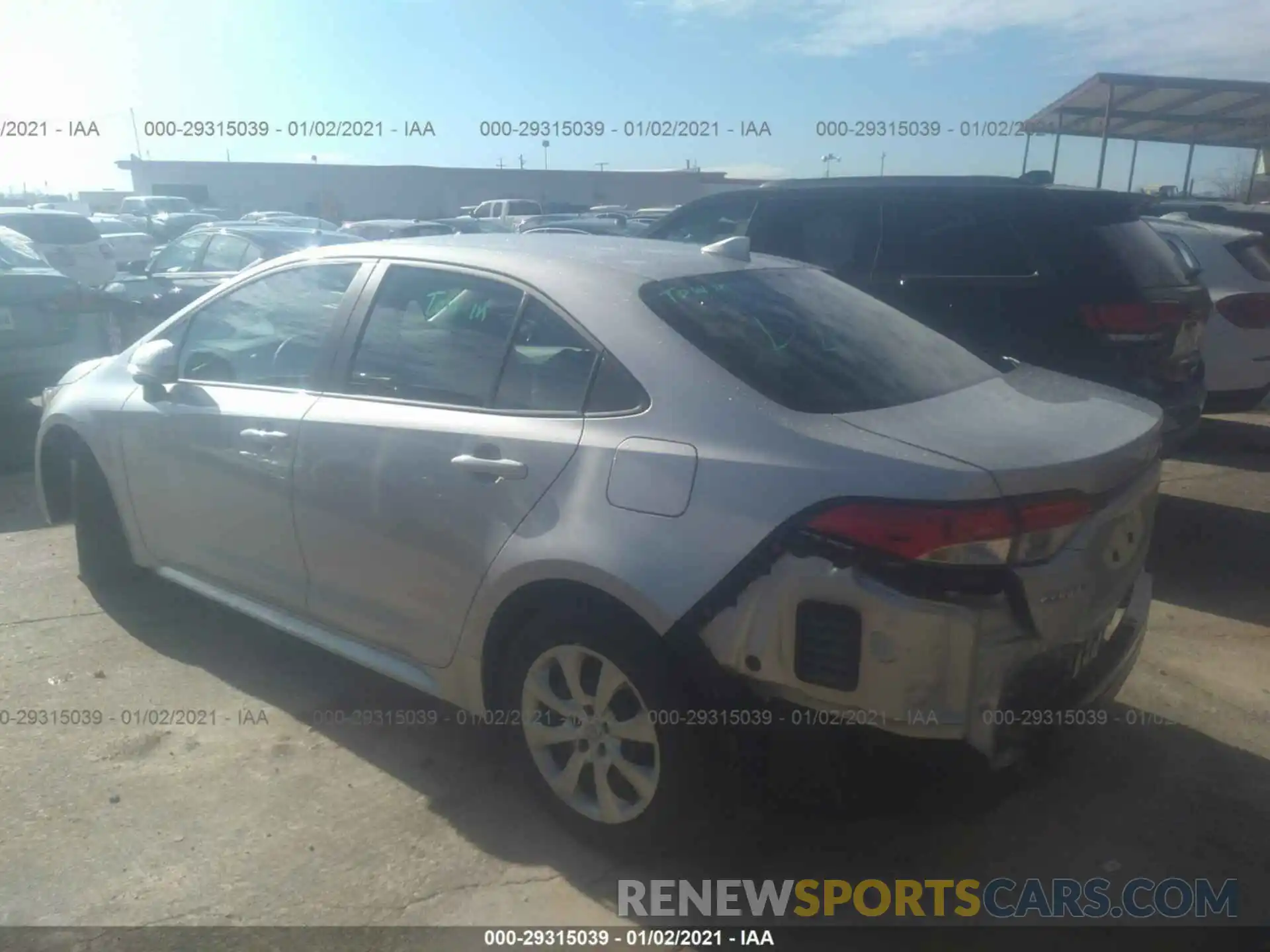 3 Photograph of a damaged car 5YFEPMAE7MP180396 TOYOTA COROLLA 2021