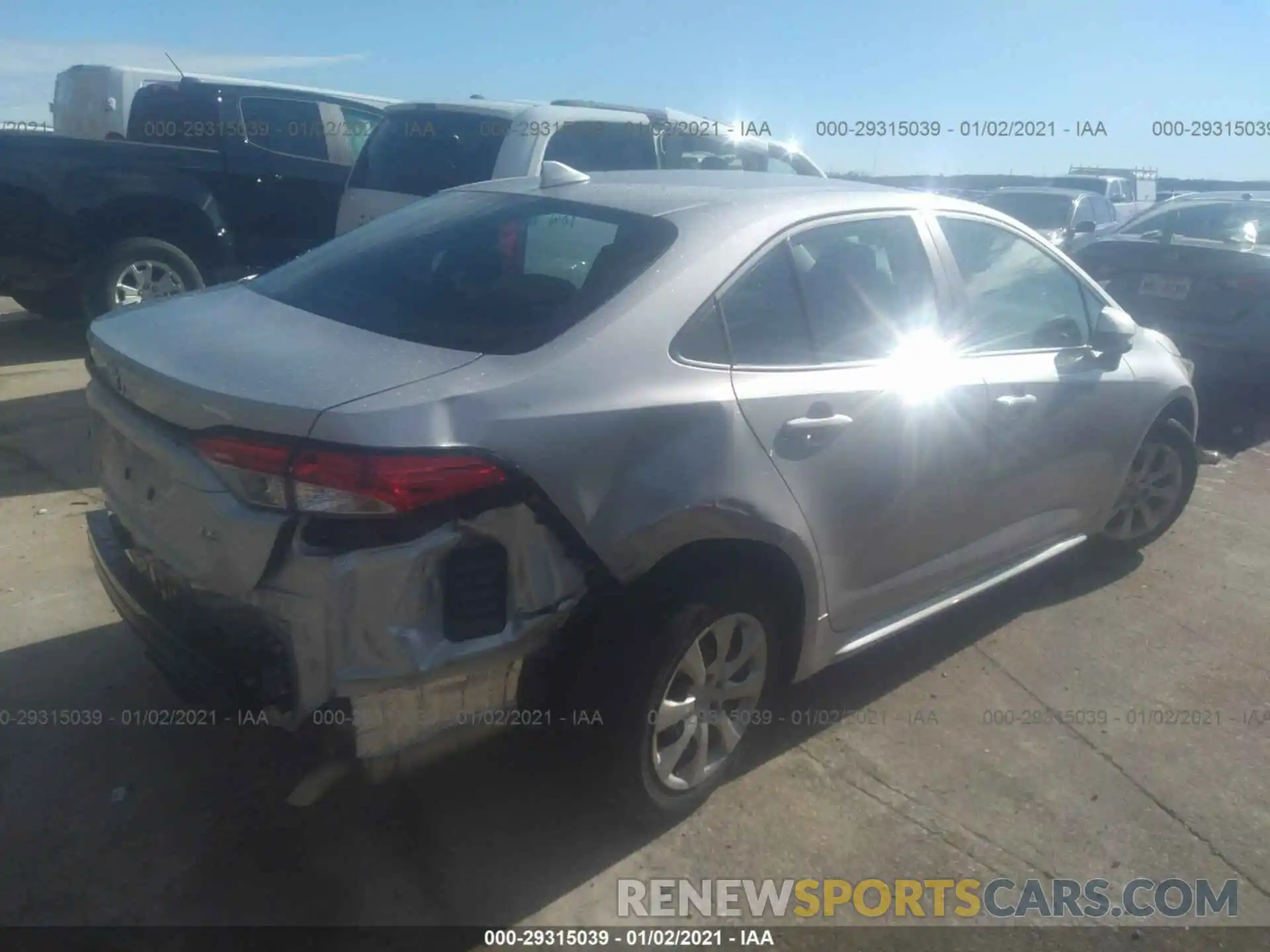 4 Photograph of a damaged car 5YFEPMAE7MP180396 TOYOTA COROLLA 2021