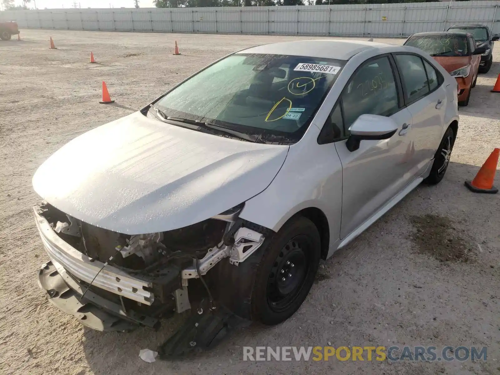 2 Photograph of a damaged car 5YFEPMAE7MP182844 TOYOTA COROLLA 2021