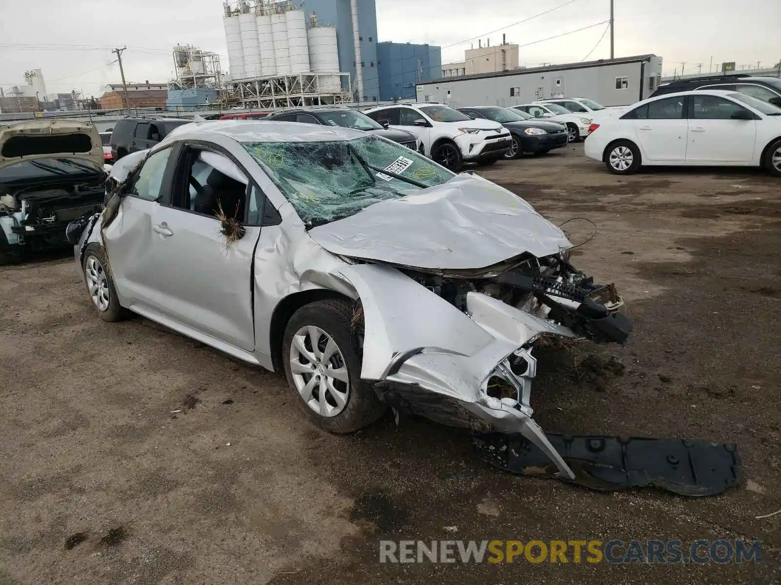 1 Photograph of a damaged car 5YFEPMAE7MP182911 TOYOTA COROLLA 2021