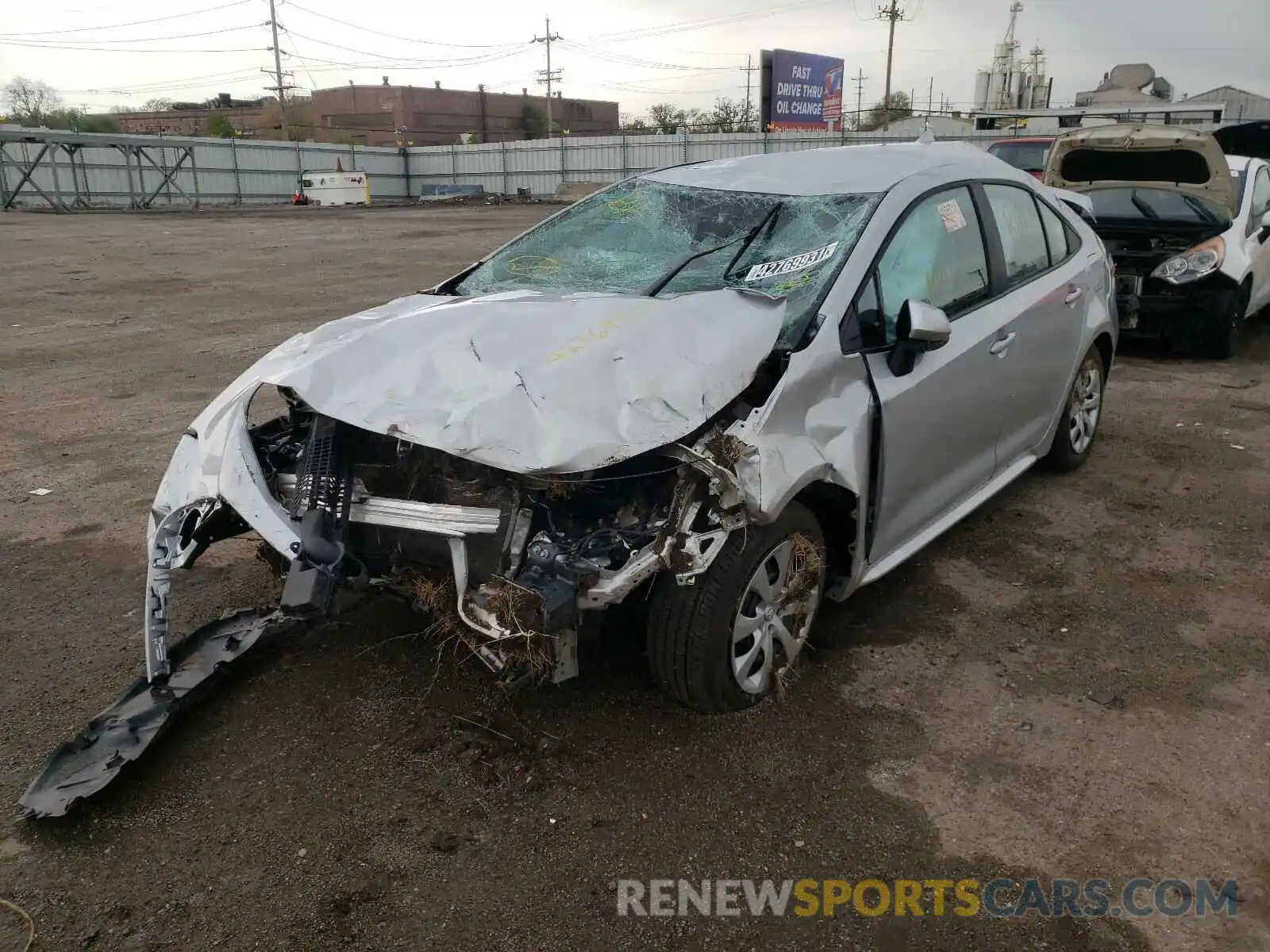 2 Photograph of a damaged car 5YFEPMAE7MP182911 TOYOTA COROLLA 2021