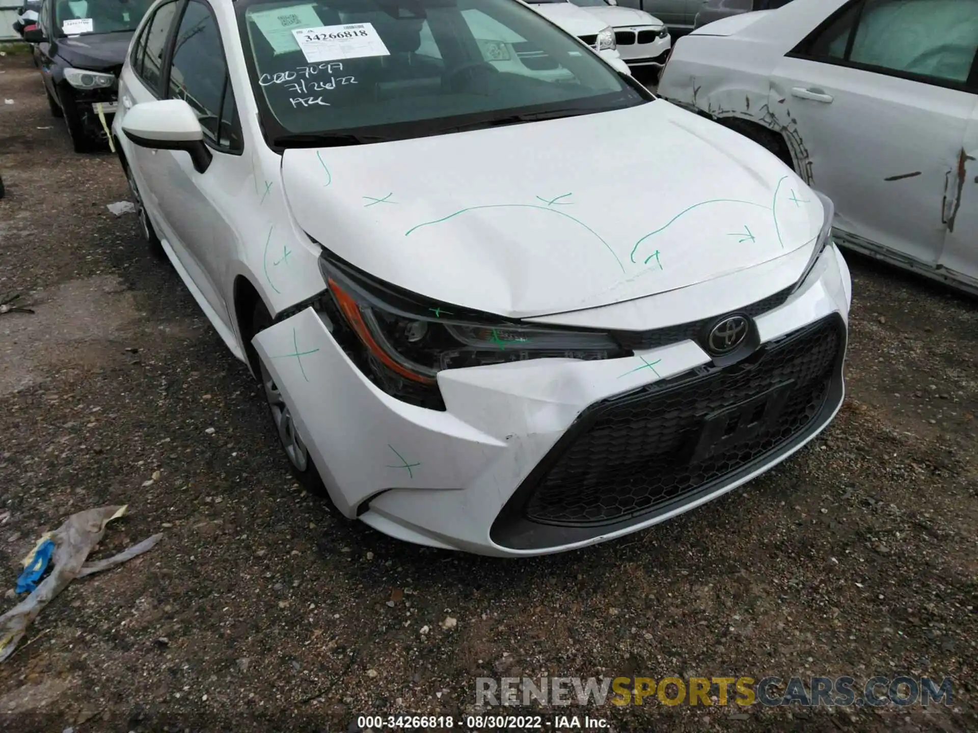 6 Photograph of a damaged car 5YFEPMAE7MP186182 TOYOTA COROLLA 2021