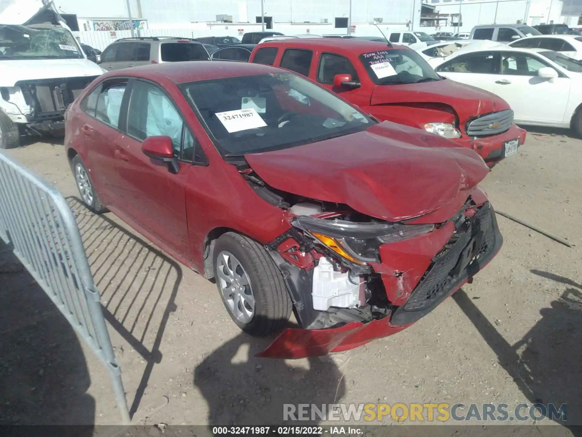 1 Photograph of a damaged car 5YFEPMAE7MP186876 TOYOTA COROLLA 2021