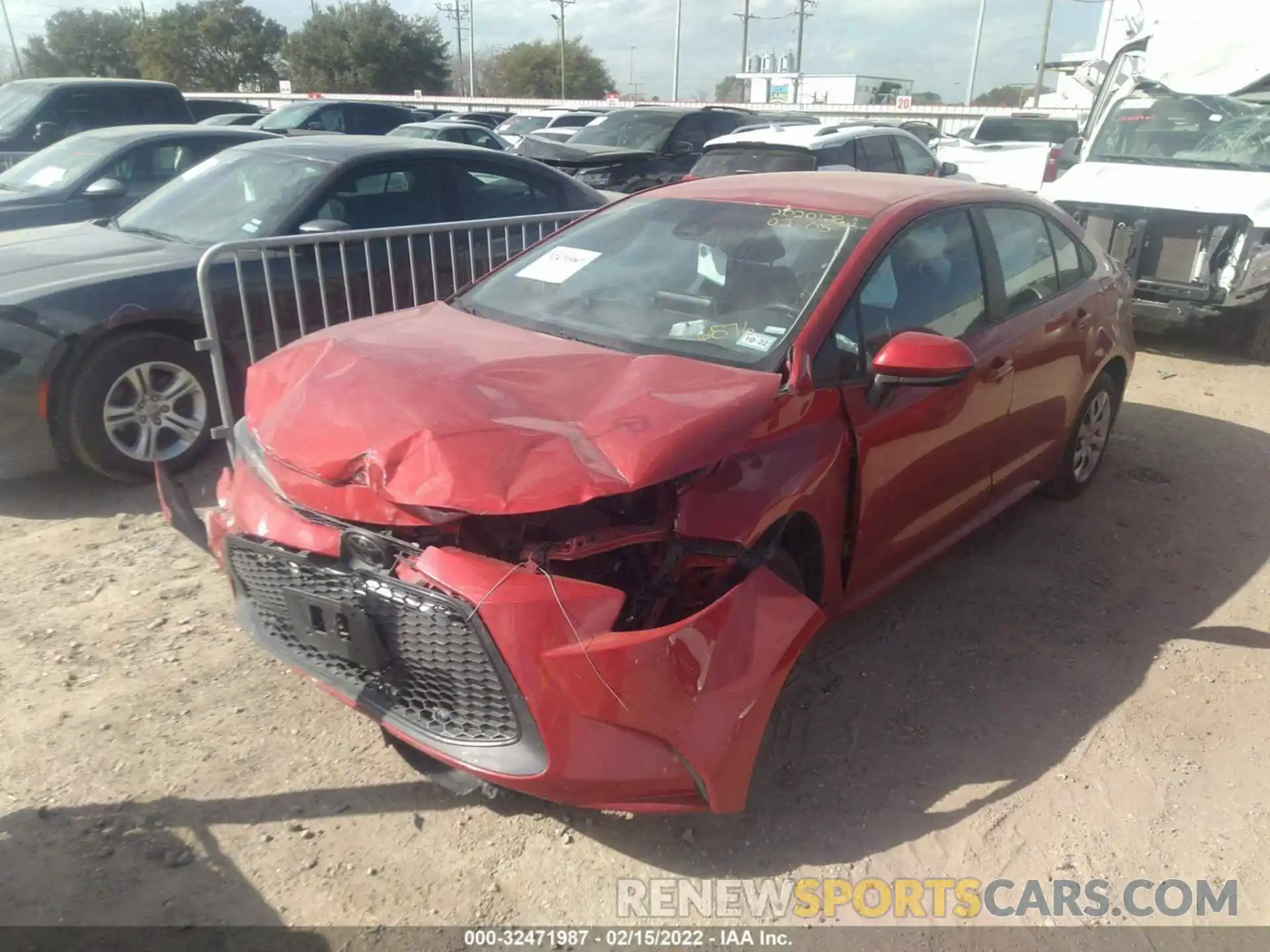 2 Photograph of a damaged car 5YFEPMAE7MP186876 TOYOTA COROLLA 2021