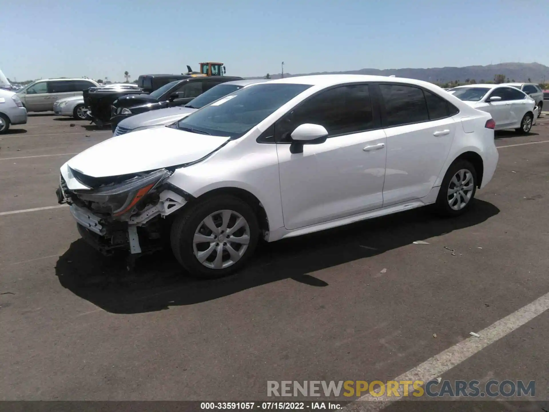 2 Photograph of a damaged car 5YFEPMAE7MP190412 TOYOTA COROLLA 2021