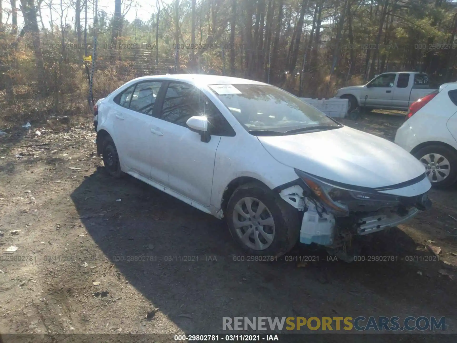 1 Photograph of a damaged car 5YFEPMAE7MP192158 TOYOTA COROLLA 2021