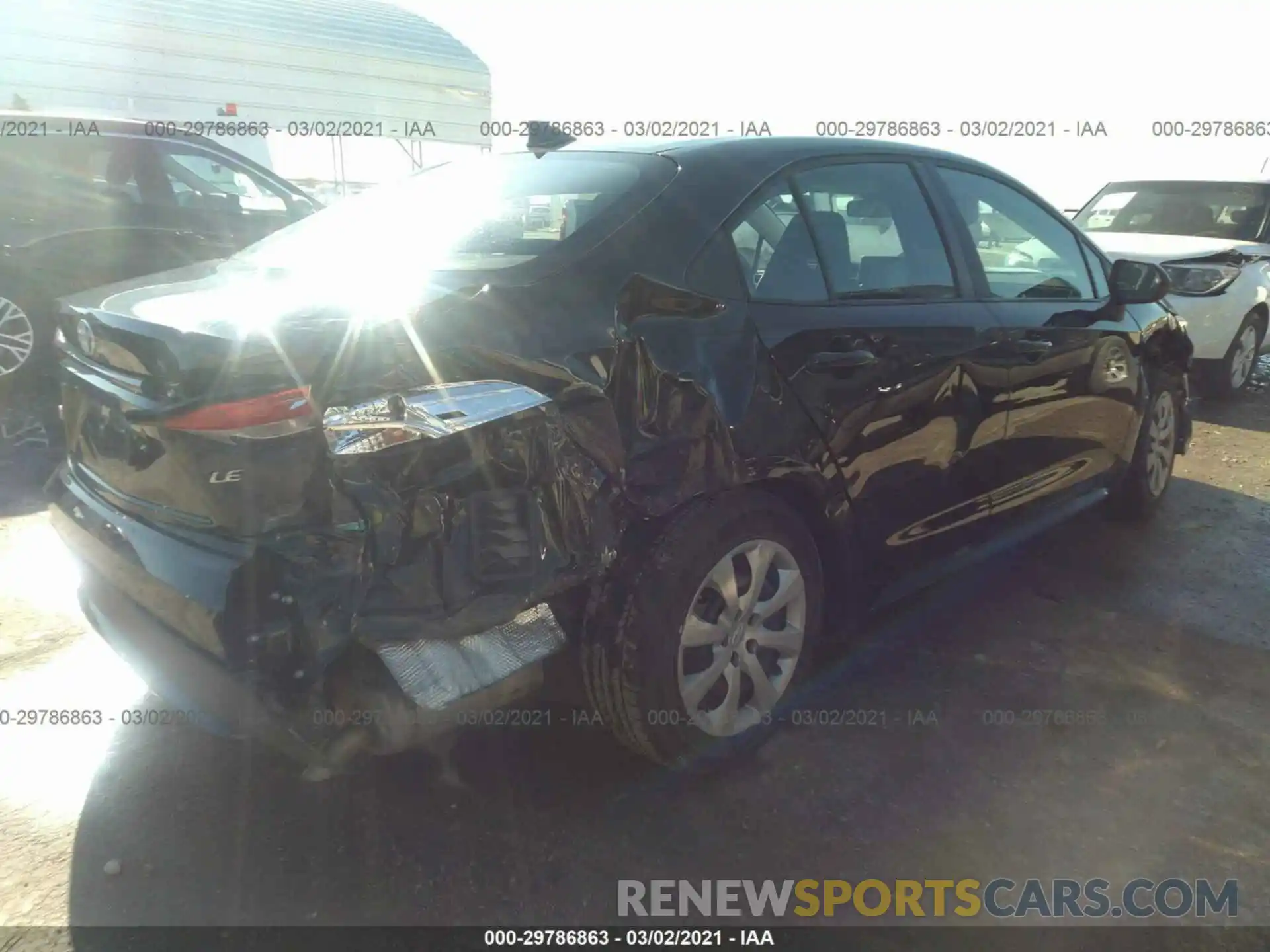 4 Photograph of a damaged car 5YFEPMAE7MP192273 TOYOTA COROLLA 2021