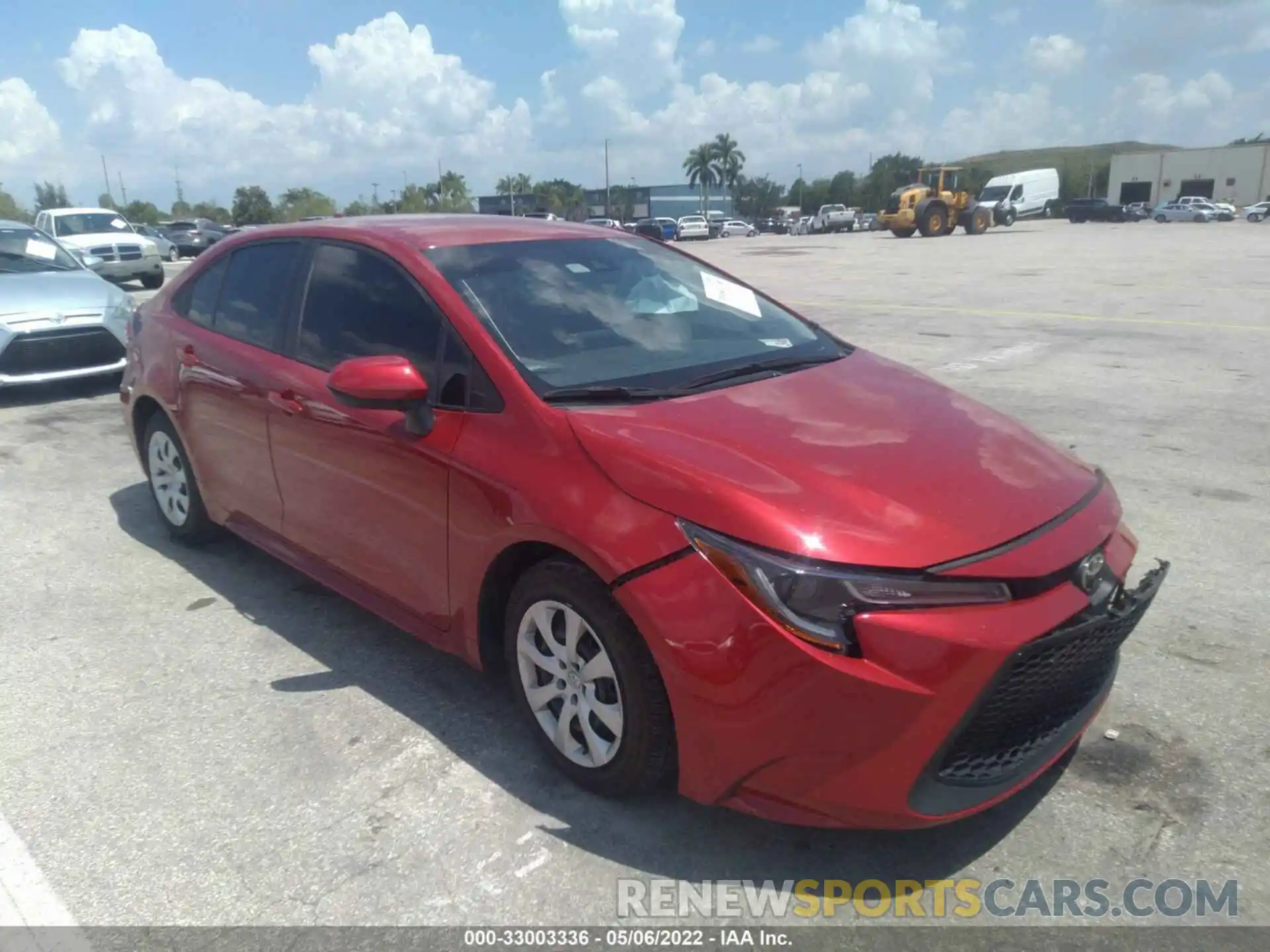 1 Photograph of a damaged car 5YFEPMAE7MP192869 TOYOTA COROLLA 2021