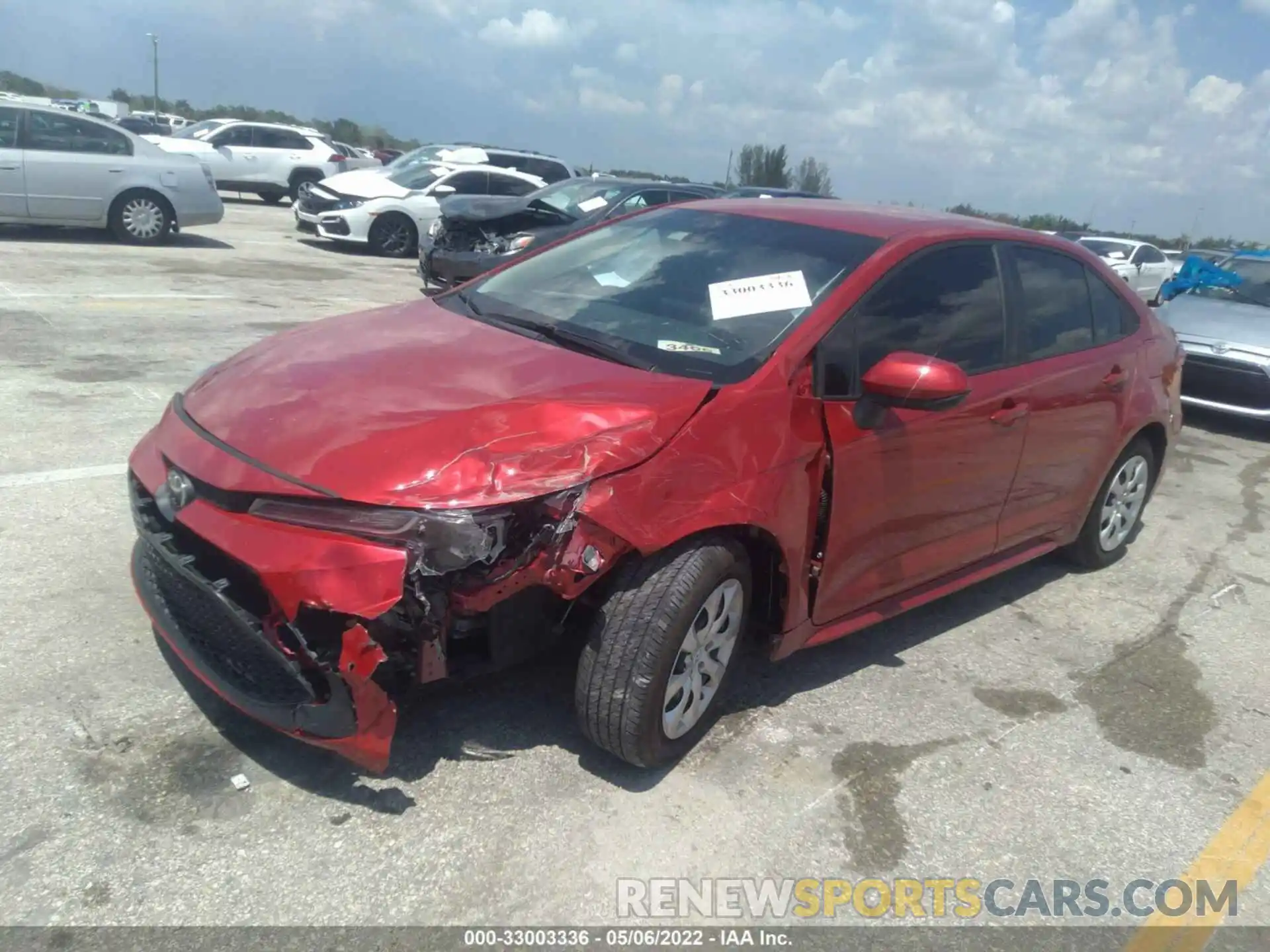 2 Photograph of a damaged car 5YFEPMAE7MP192869 TOYOTA COROLLA 2021