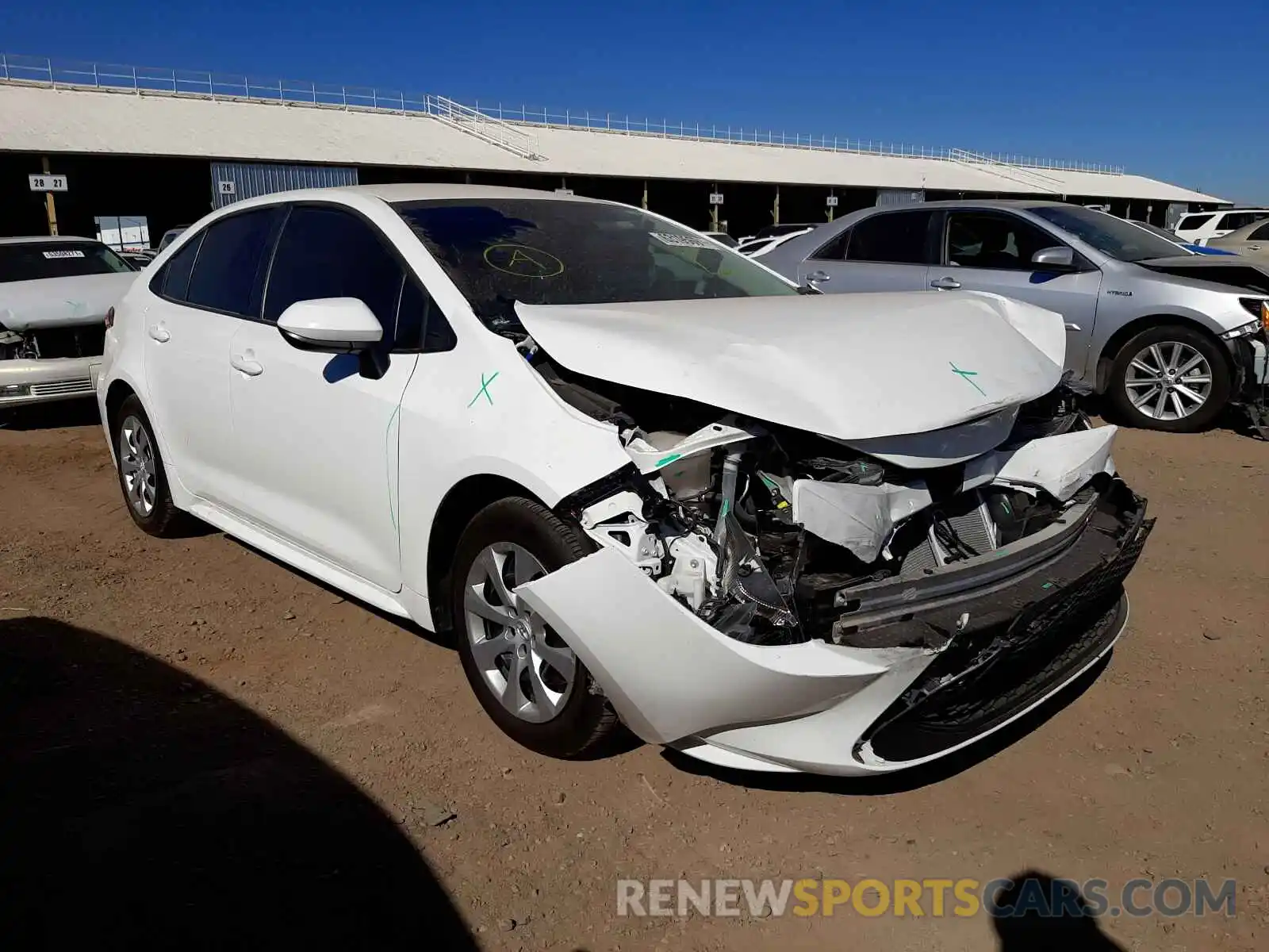 1 Photograph of a damaged car 5YFEPMAE7MP194136 TOYOTA COROLLA 2021