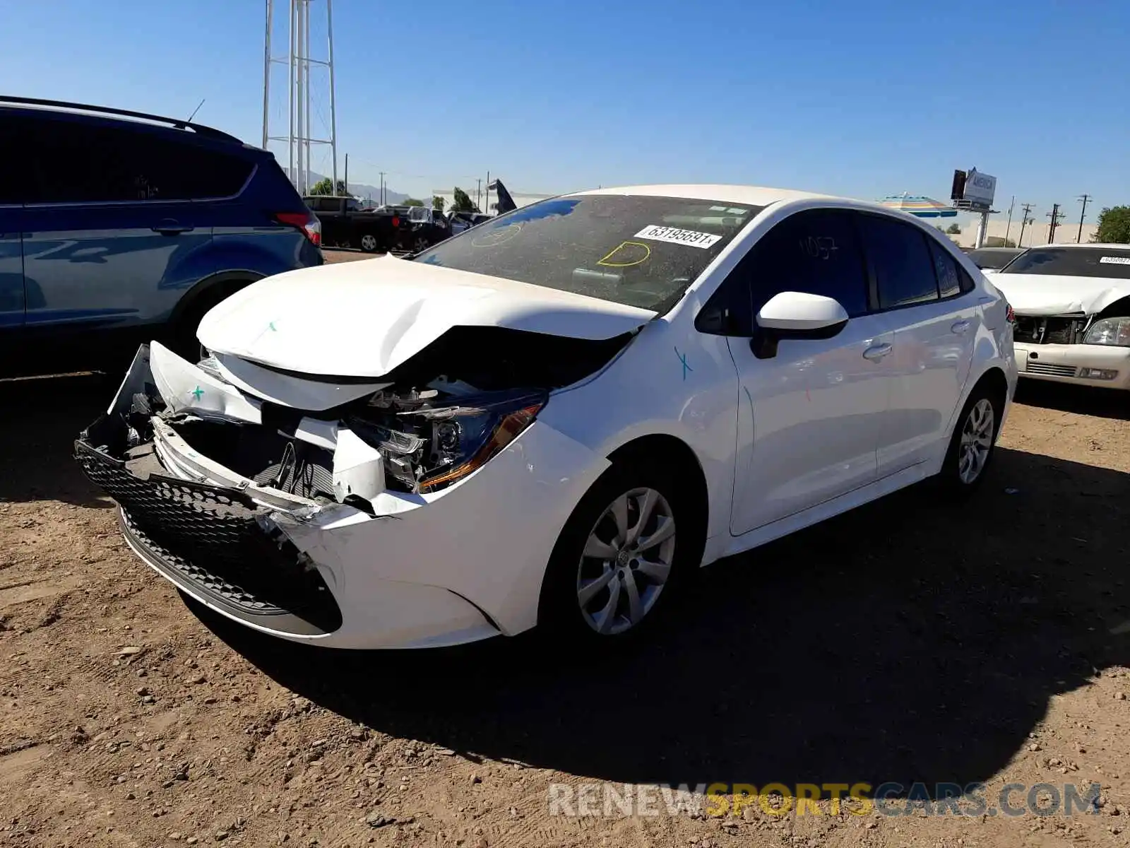 2 Photograph of a damaged car 5YFEPMAE7MP194136 TOYOTA COROLLA 2021