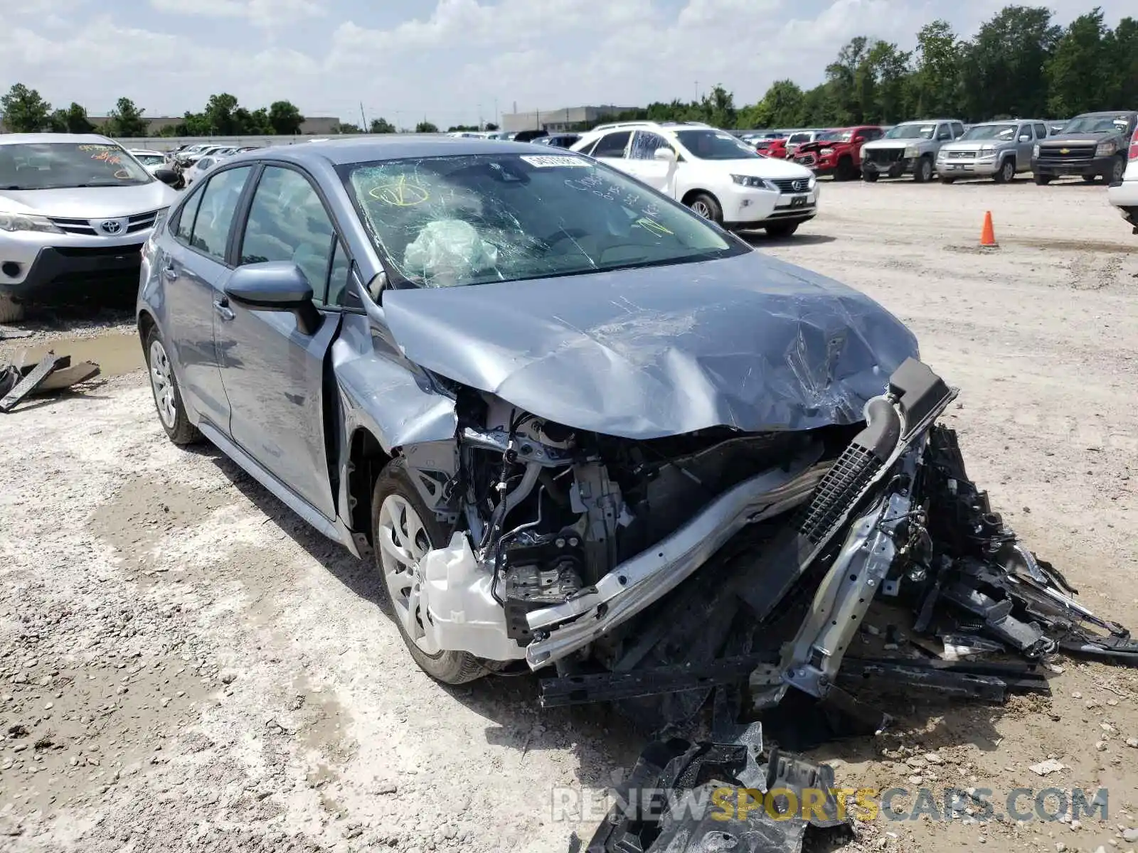 1 Photograph of a damaged car 5YFEPMAE7MP194797 TOYOTA COROLLA 2021