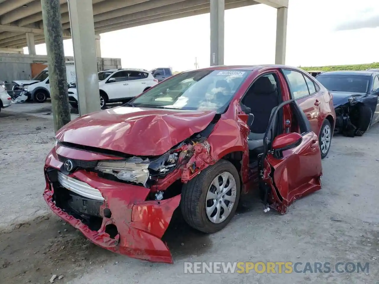 2 Photograph of a damaged car 5YFEPMAE7MP197974 TOYOTA COROLLA 2021