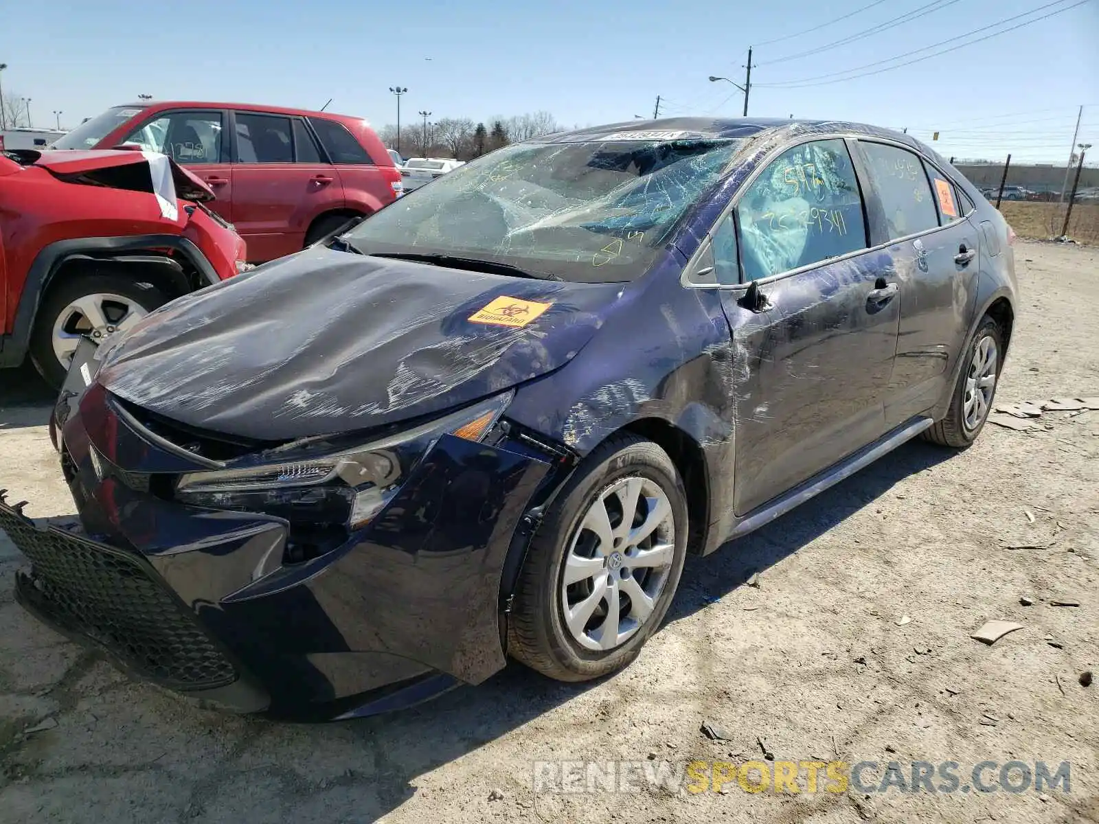 2 Photograph of a damaged car 5YFEPMAE7MP203935 TOYOTA COROLLA 2021