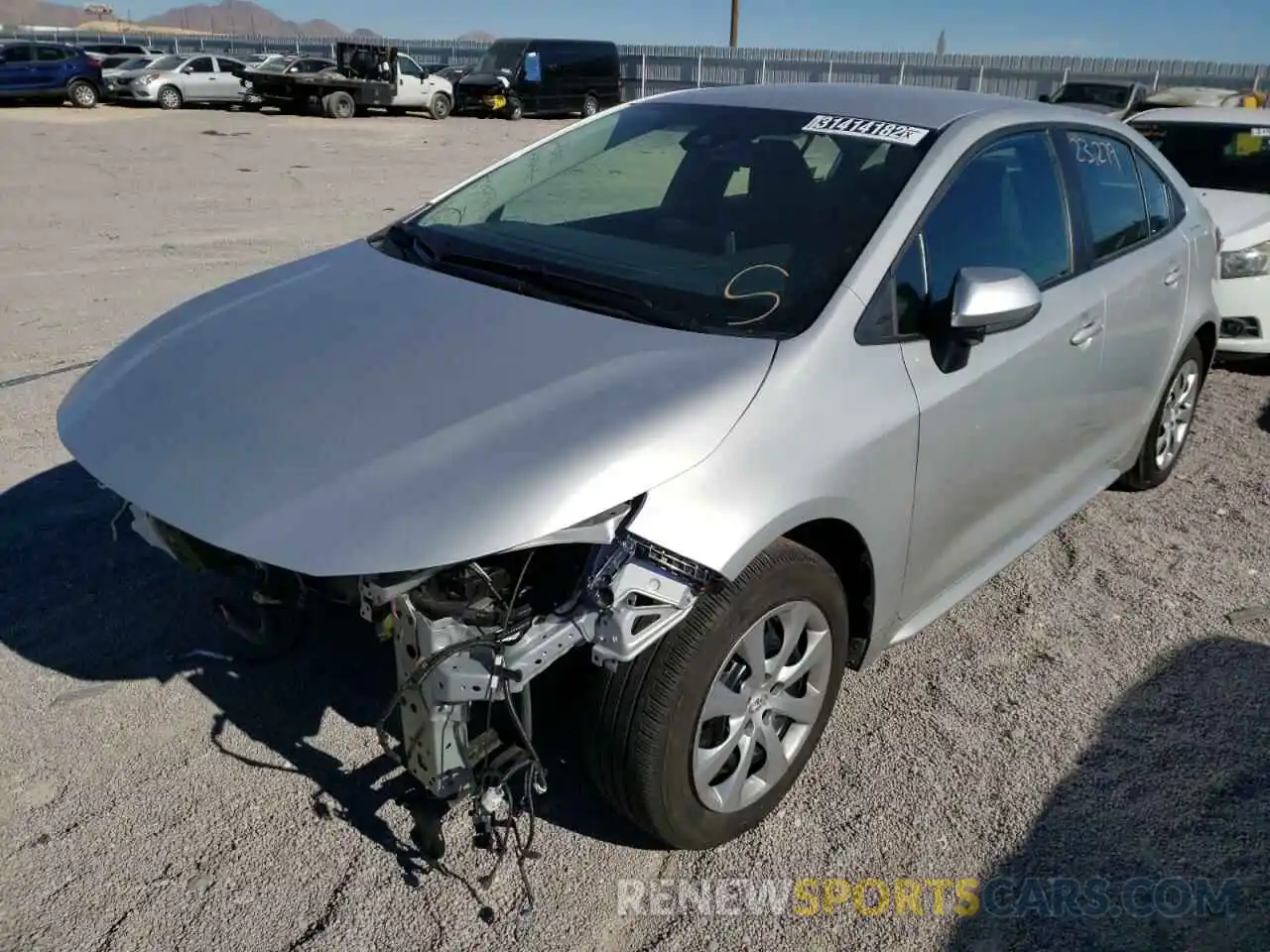 2 Photograph of a damaged car 5YFEPMAE7MP205359 TOYOTA COROLLA 2021