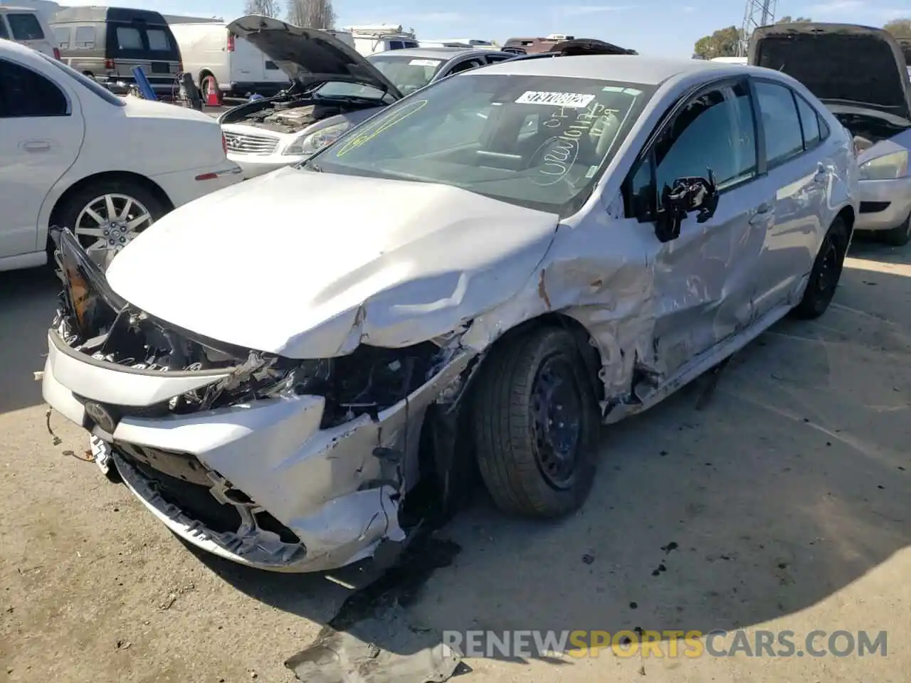 2 Photograph of a damaged car 5YFEPMAE7MP205460 TOYOTA COROLLA 2021