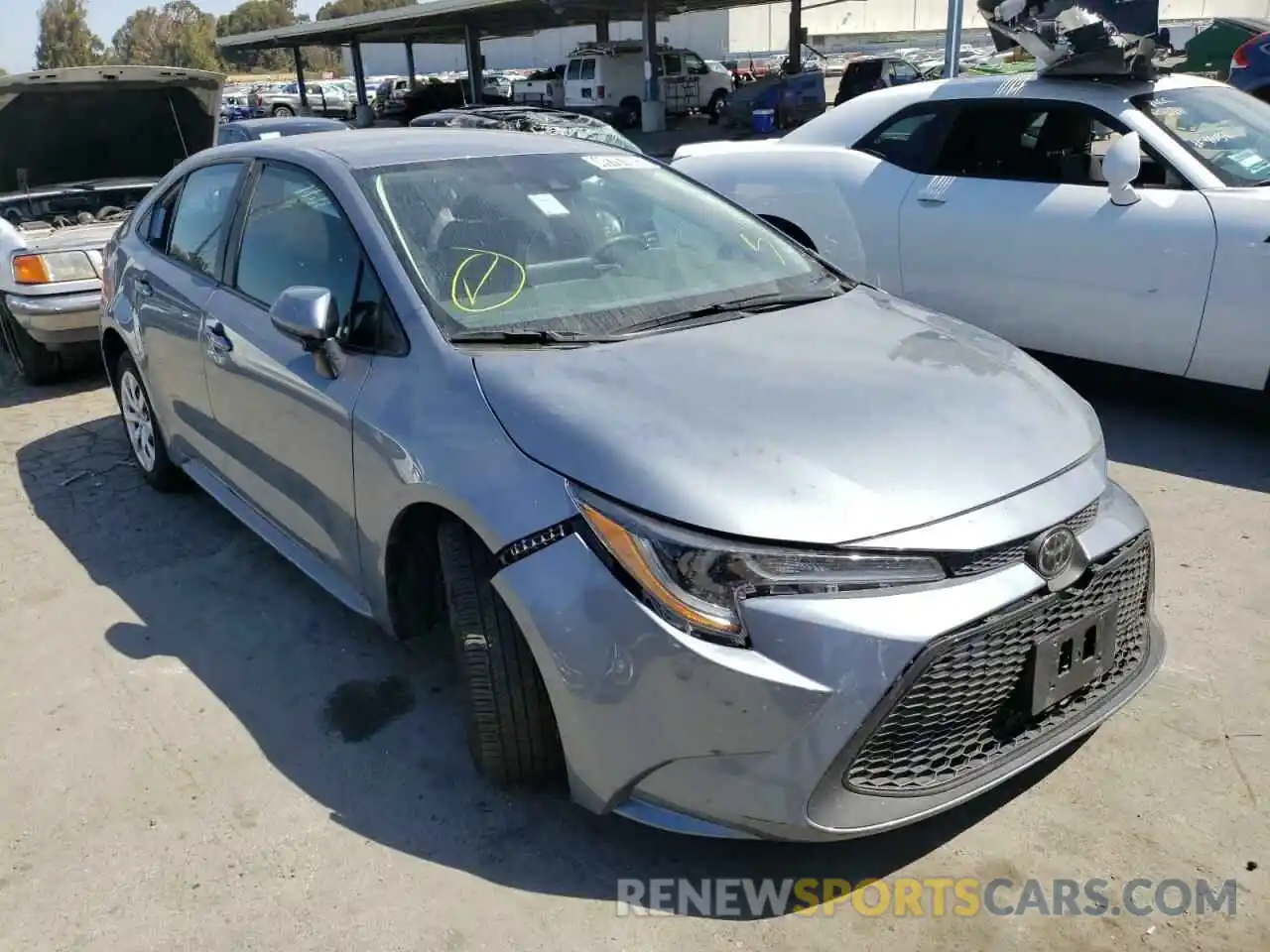 1 Photograph of a damaged car 5YFEPMAE7MP207564 TOYOTA COROLLA 2021