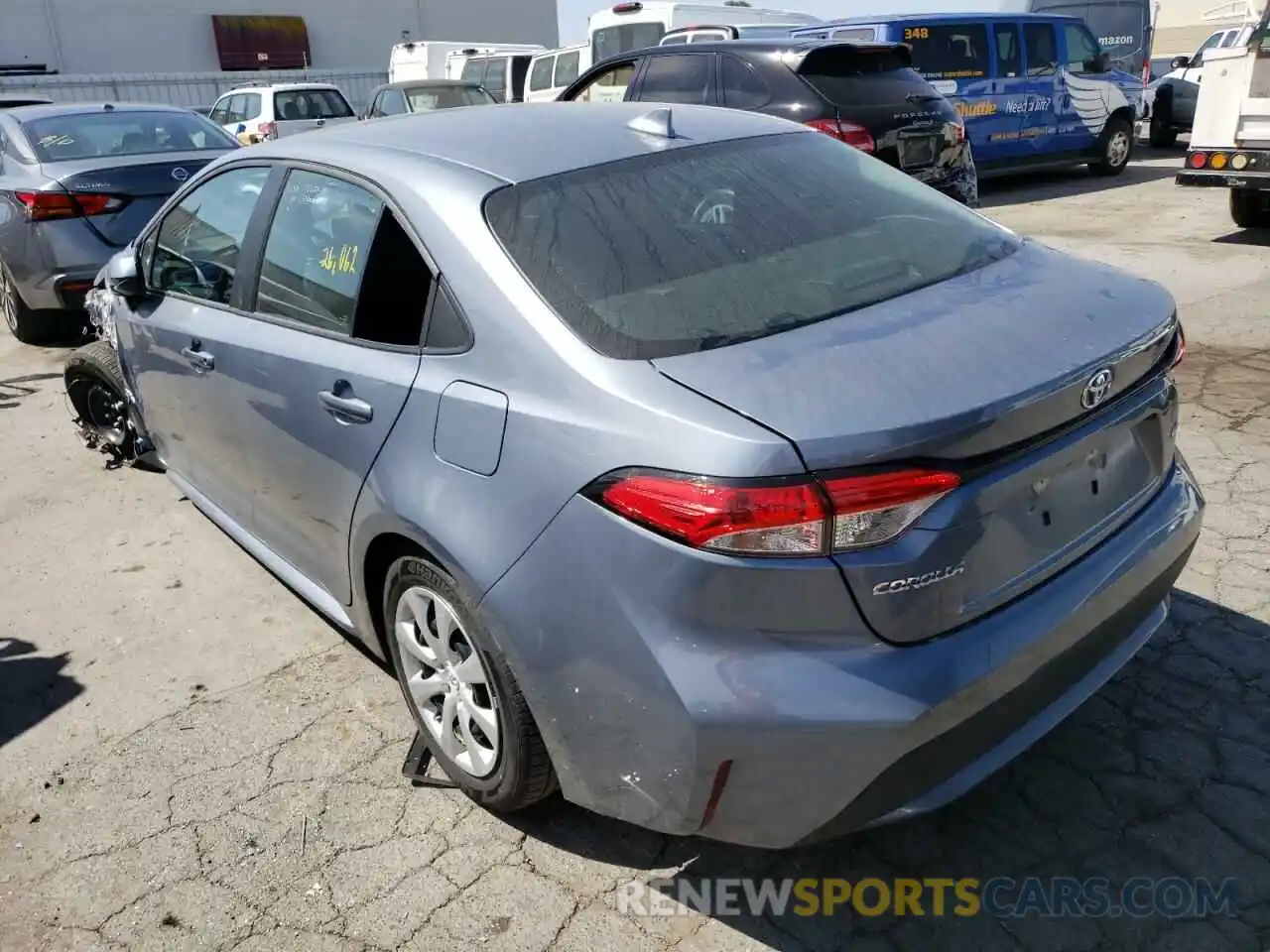 3 Photograph of a damaged car 5YFEPMAE7MP207564 TOYOTA COROLLA 2021