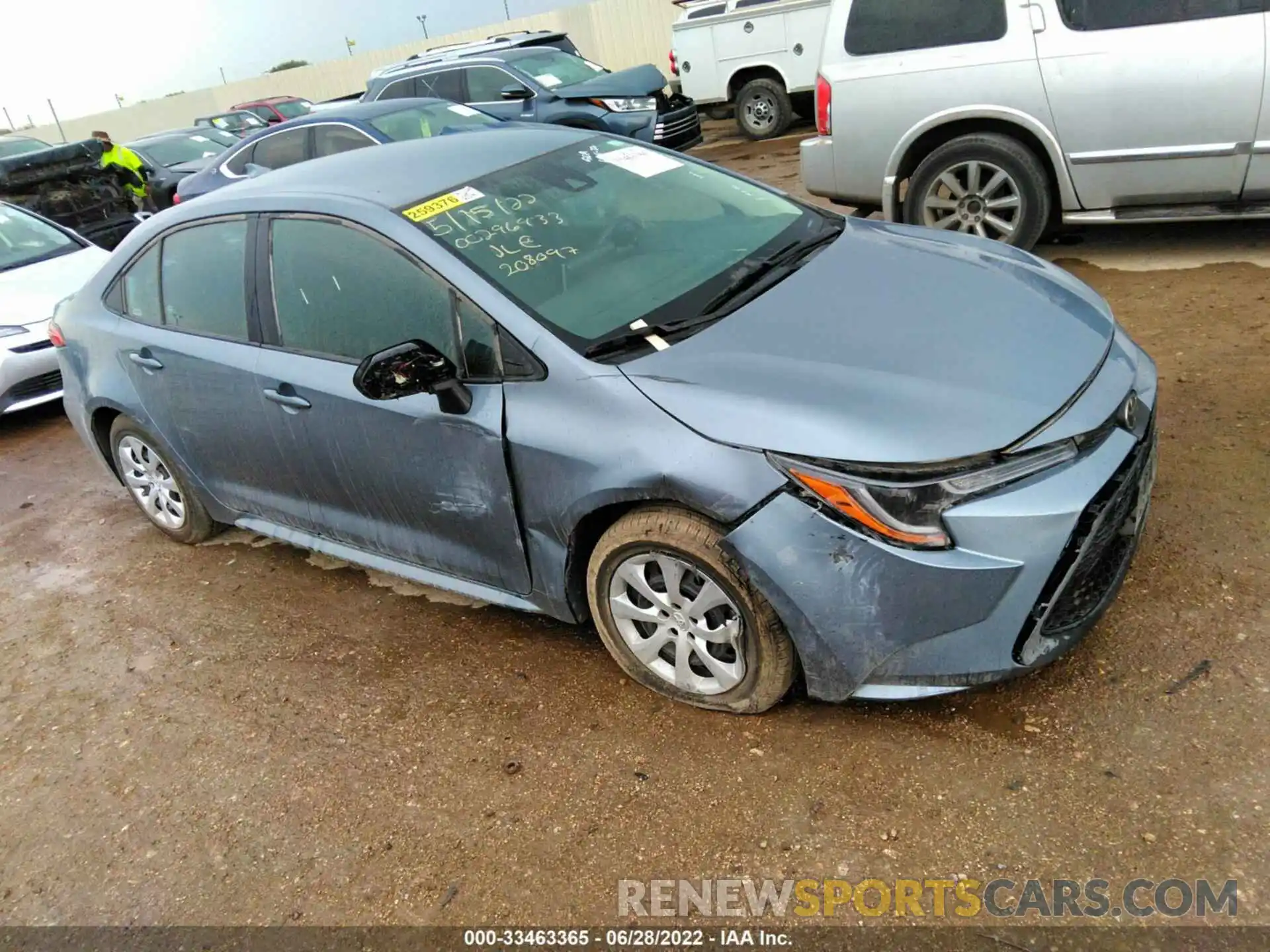 1 Photograph of a damaged car 5YFEPMAE7MP208097 TOYOTA COROLLA 2021