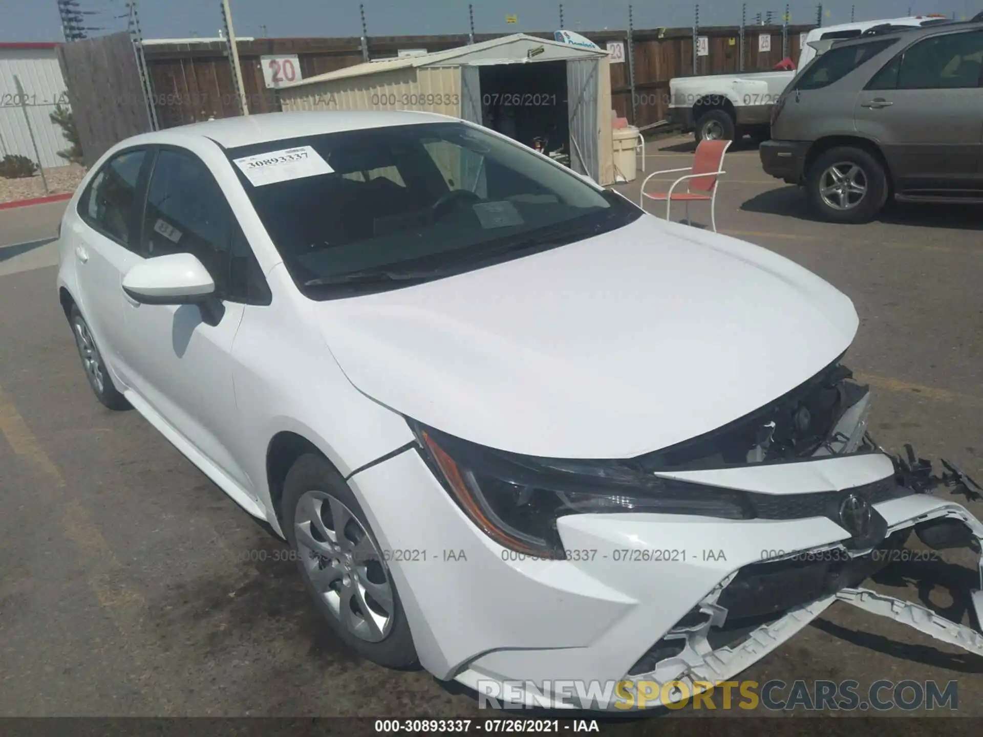 1 Photograph of a damaged car 5YFEPMAE7MP209072 TOYOTA COROLLA 2021