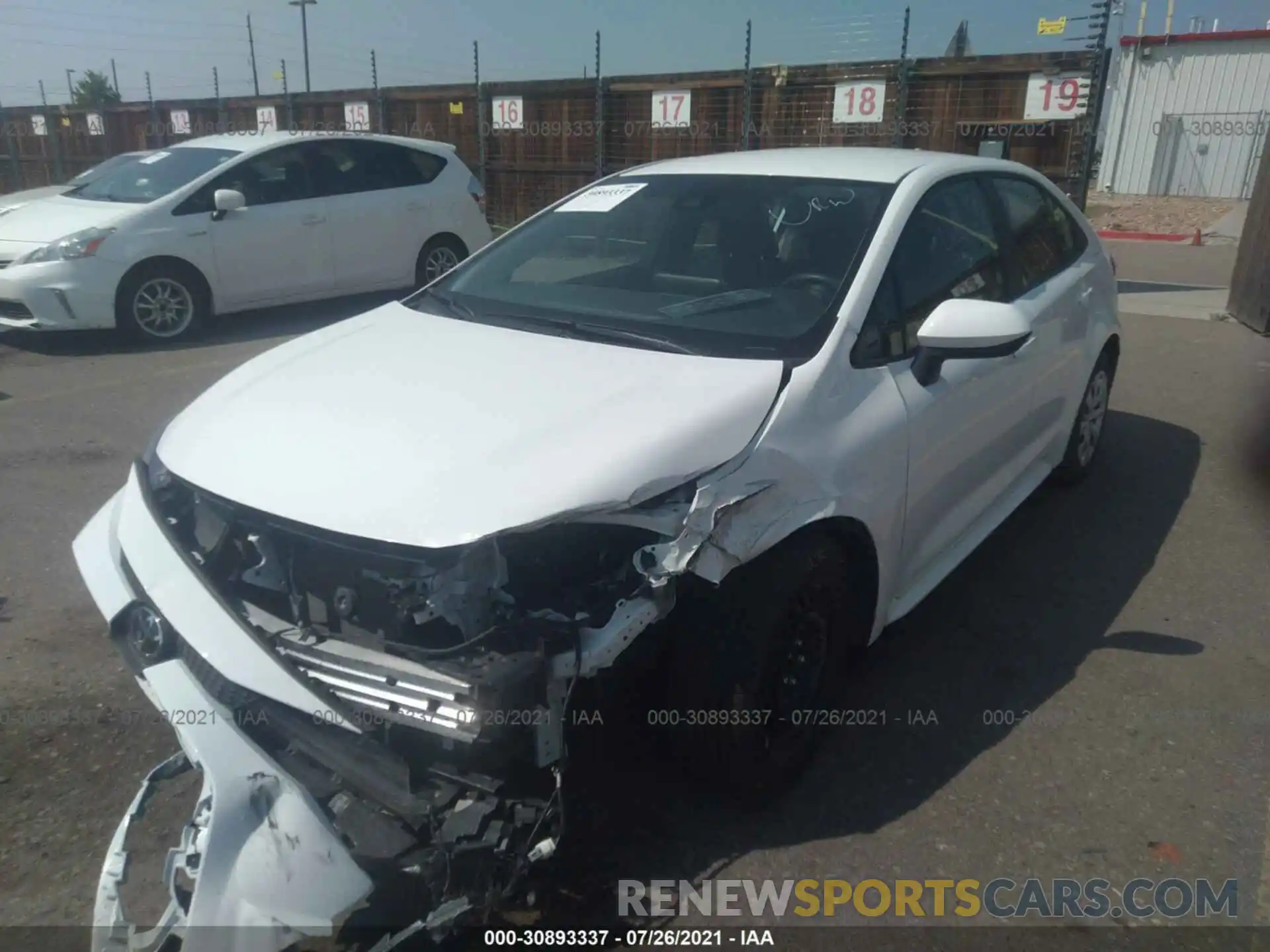 2 Photograph of a damaged car 5YFEPMAE7MP209072 TOYOTA COROLLA 2021