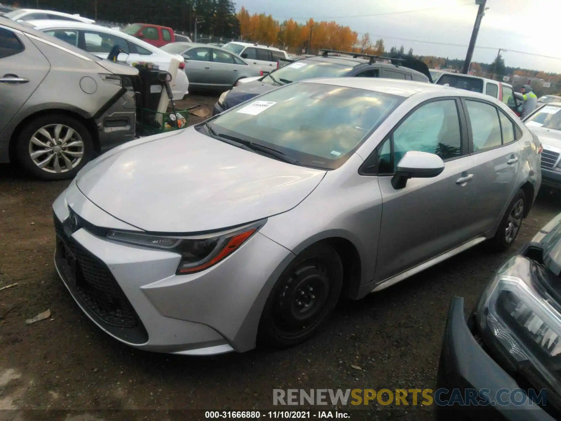 2 Photograph of a damaged car 5YFEPMAE7MP210013 TOYOTA COROLLA 2021