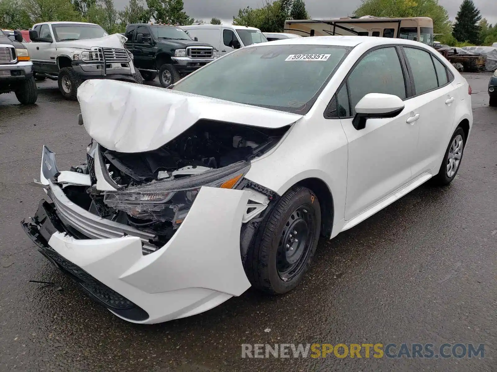 2 Photograph of a damaged car 5YFEPMAE7MP212926 TOYOTA COROLLA 2021