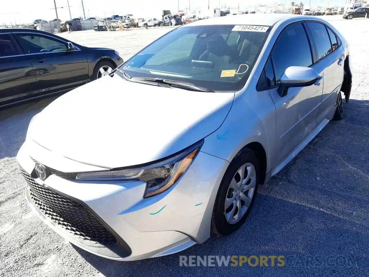 2 Photograph of a damaged car 5YFEPMAE7MP214496 TOYOTA COROLLA 2021