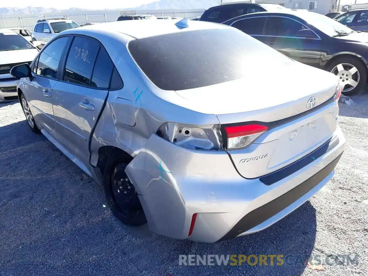 3 Photograph of a damaged car 5YFEPMAE7MP214496 TOYOTA COROLLA 2021