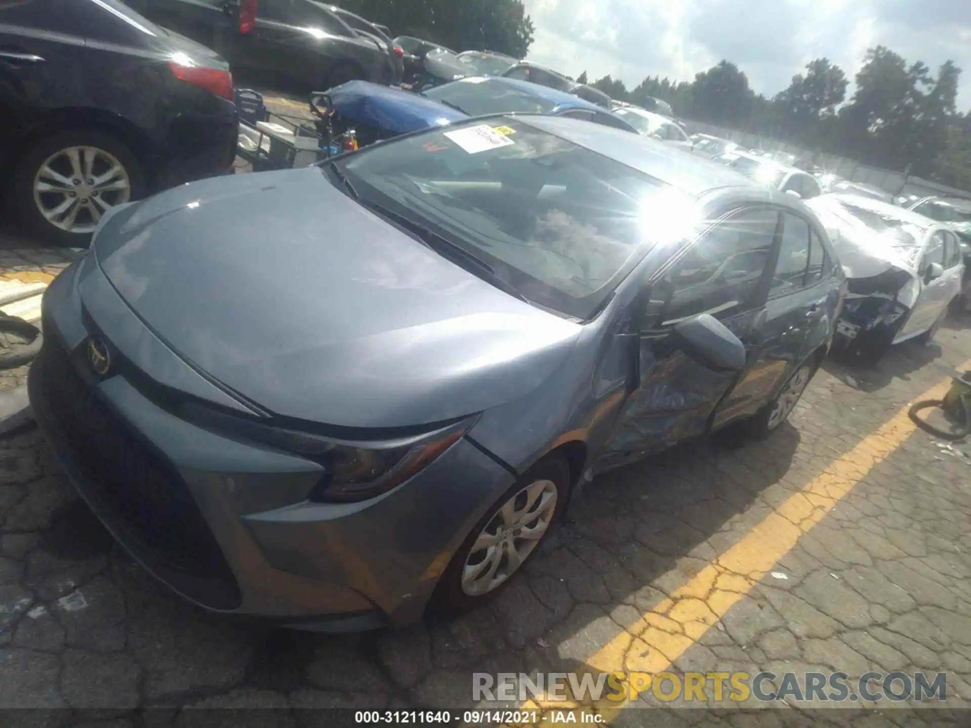 2 Photograph of a damaged car 5YFEPMAE7MP215051 TOYOTA COROLLA 2021