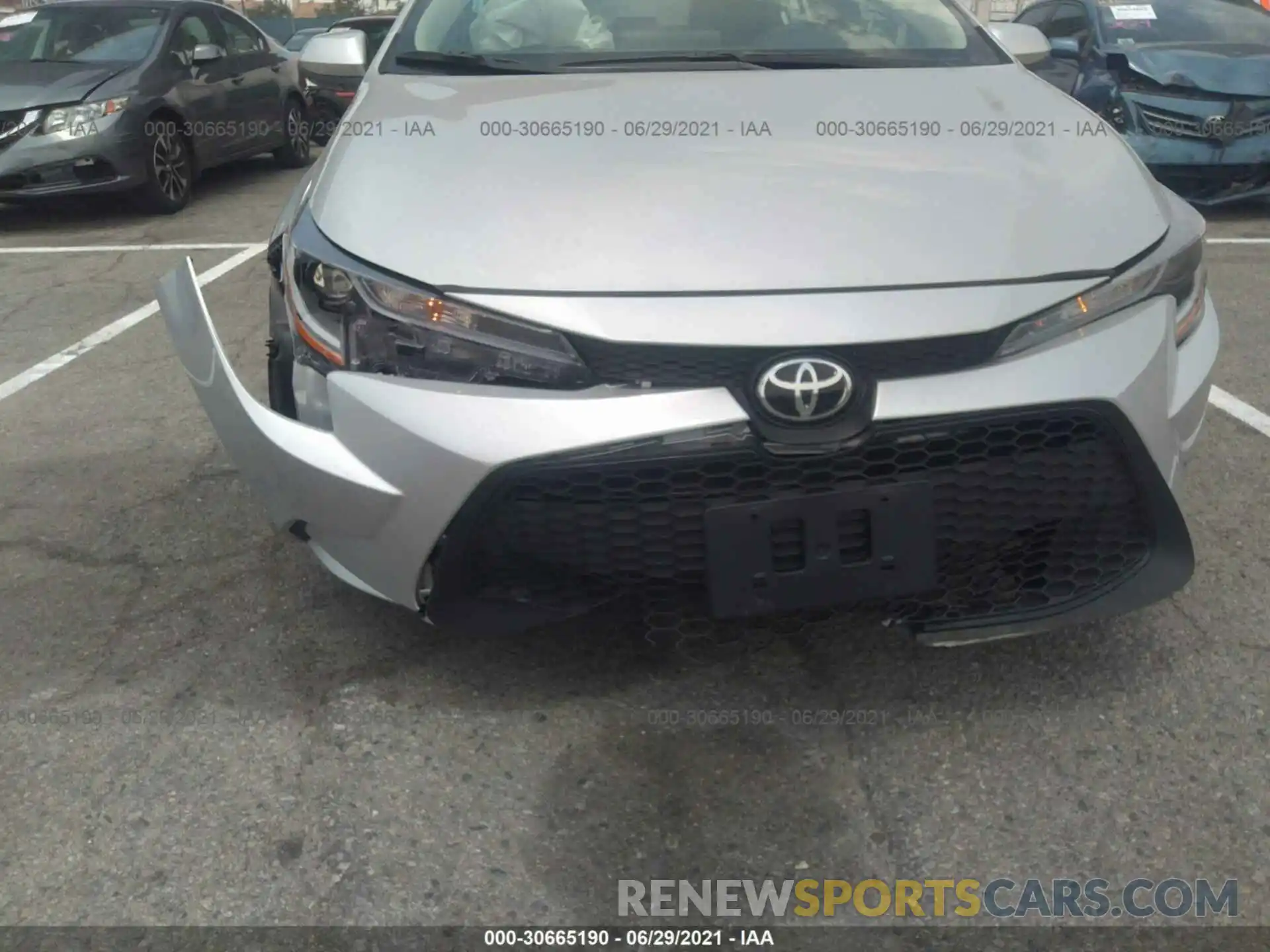 6 Photograph of a damaged car 5YFEPMAE7MP217530 TOYOTA COROLLA 2021