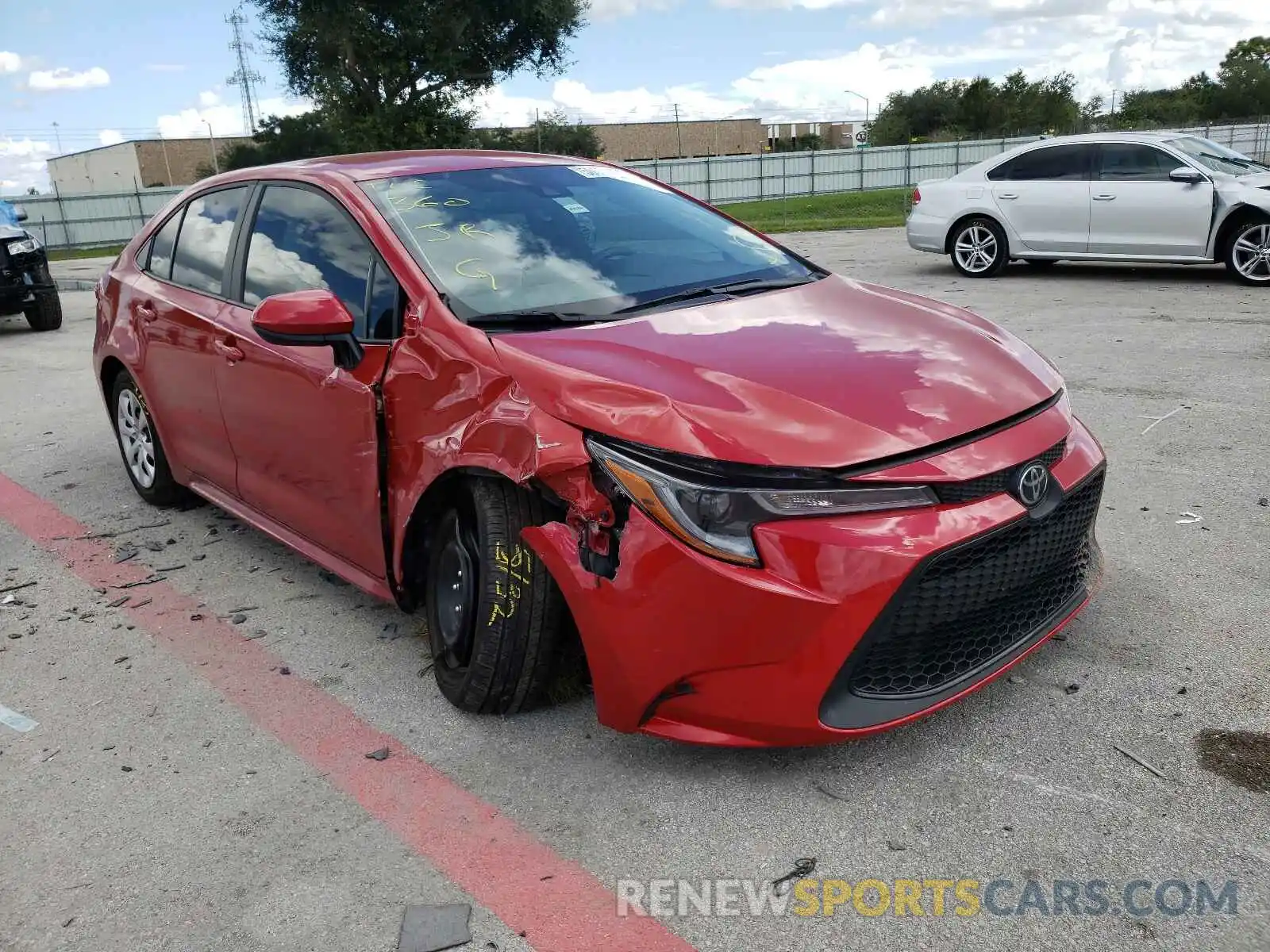 1 Photograph of a damaged car 5YFEPMAE7MP218242 TOYOTA COROLLA 2021