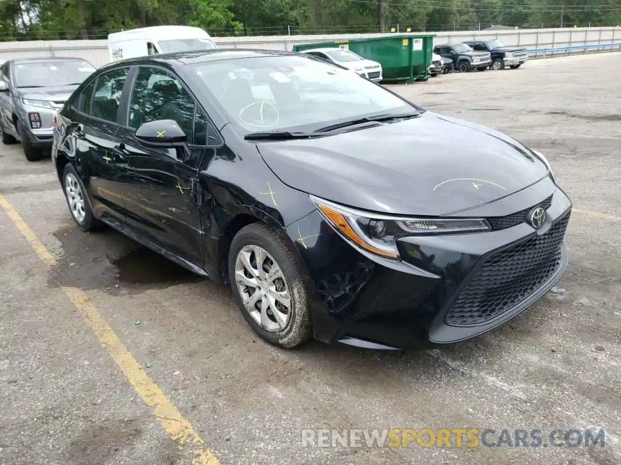 1 Photograph of a damaged car 5YFEPMAE7MP218421 TOYOTA COROLLA 2021