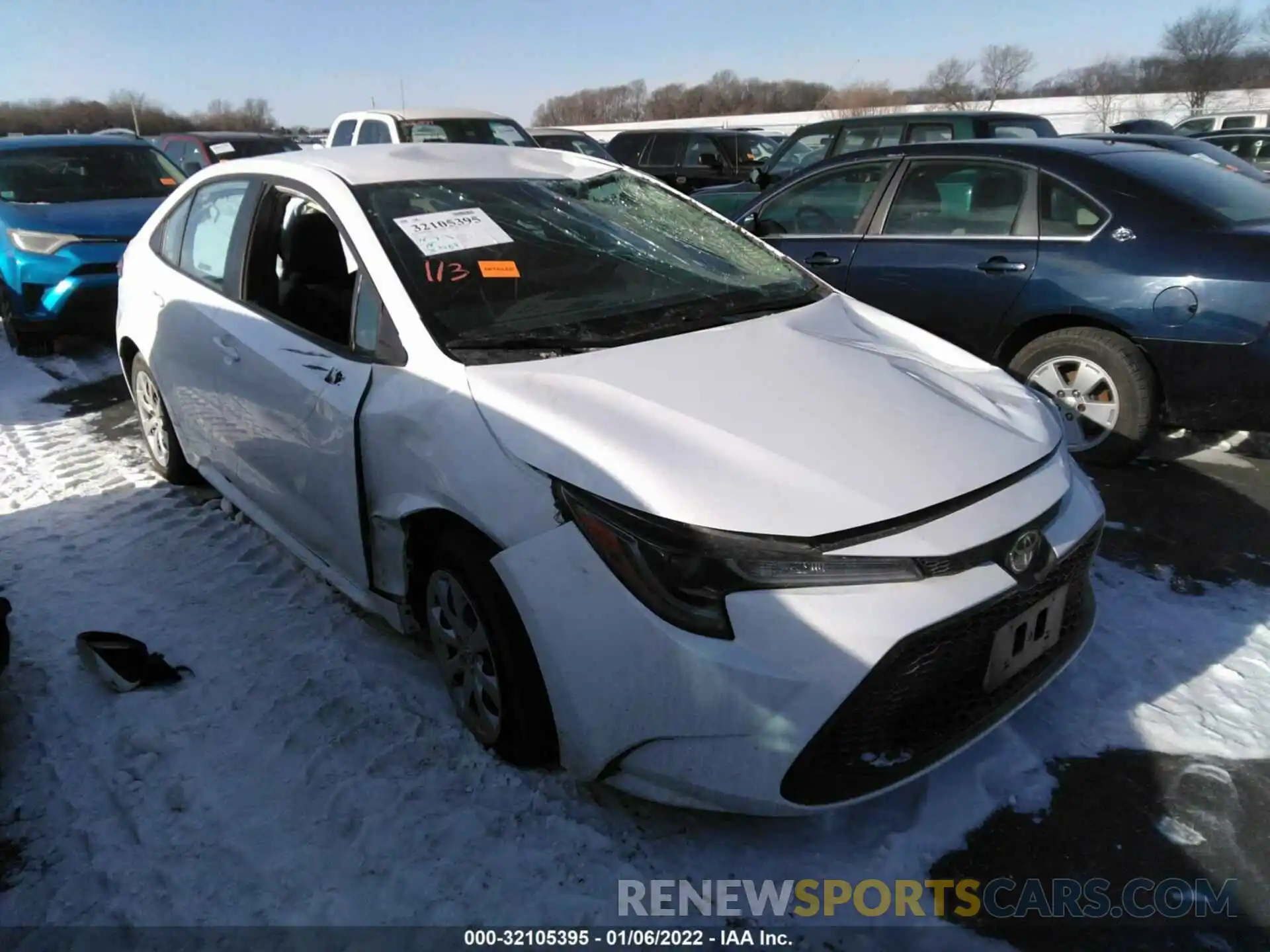 1 Photograph of a damaged car 5YFEPMAE7MP220136 TOYOTA COROLLA 2021