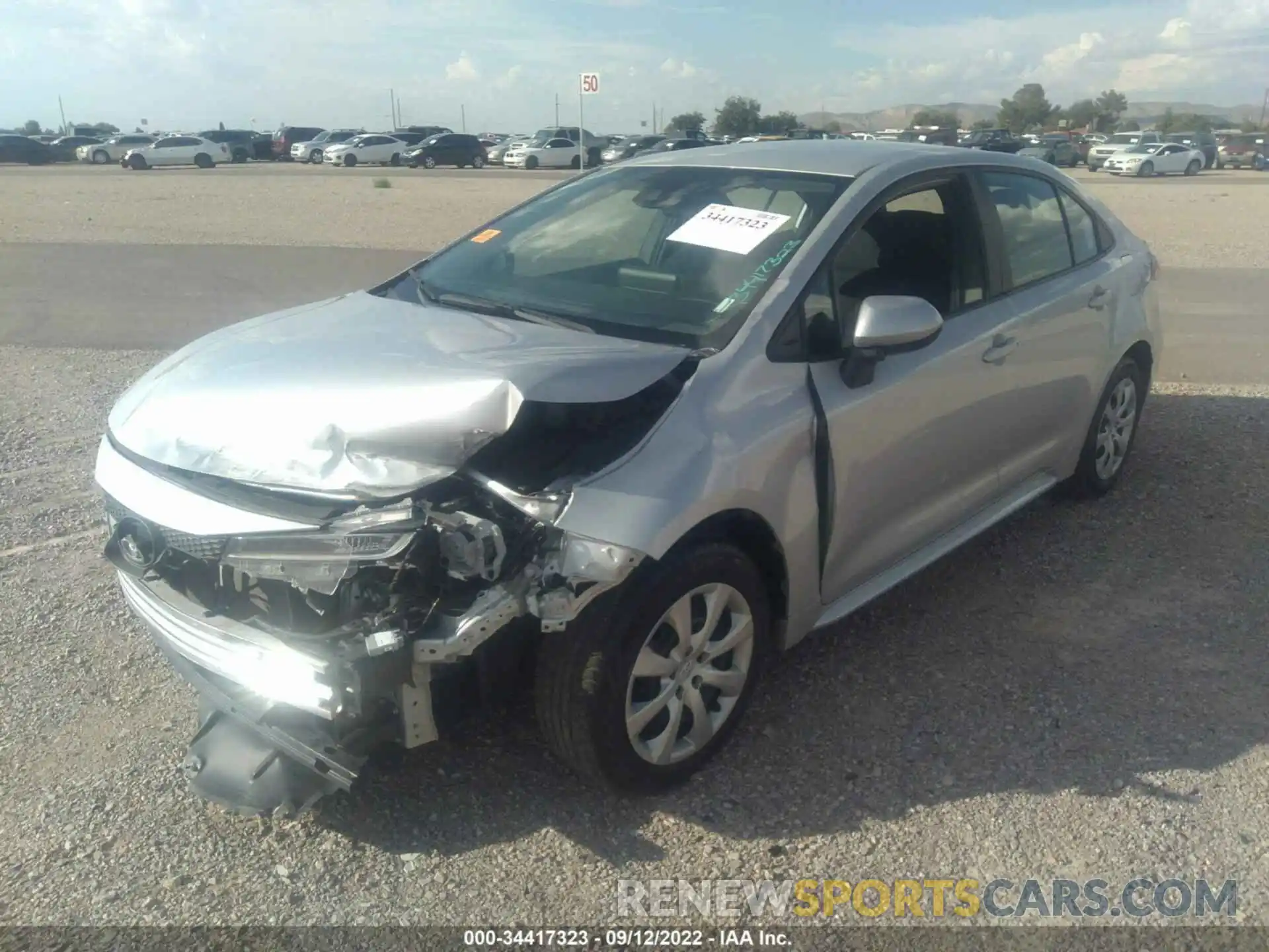 2 Photograph of a damaged car 5YFEPMAE7MP220590 TOYOTA COROLLA 2021