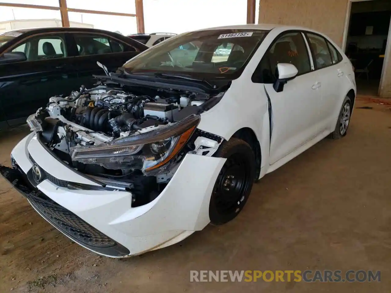 2 Photograph of a damaged car 5YFEPMAE7MP220959 TOYOTA COROLLA 2021