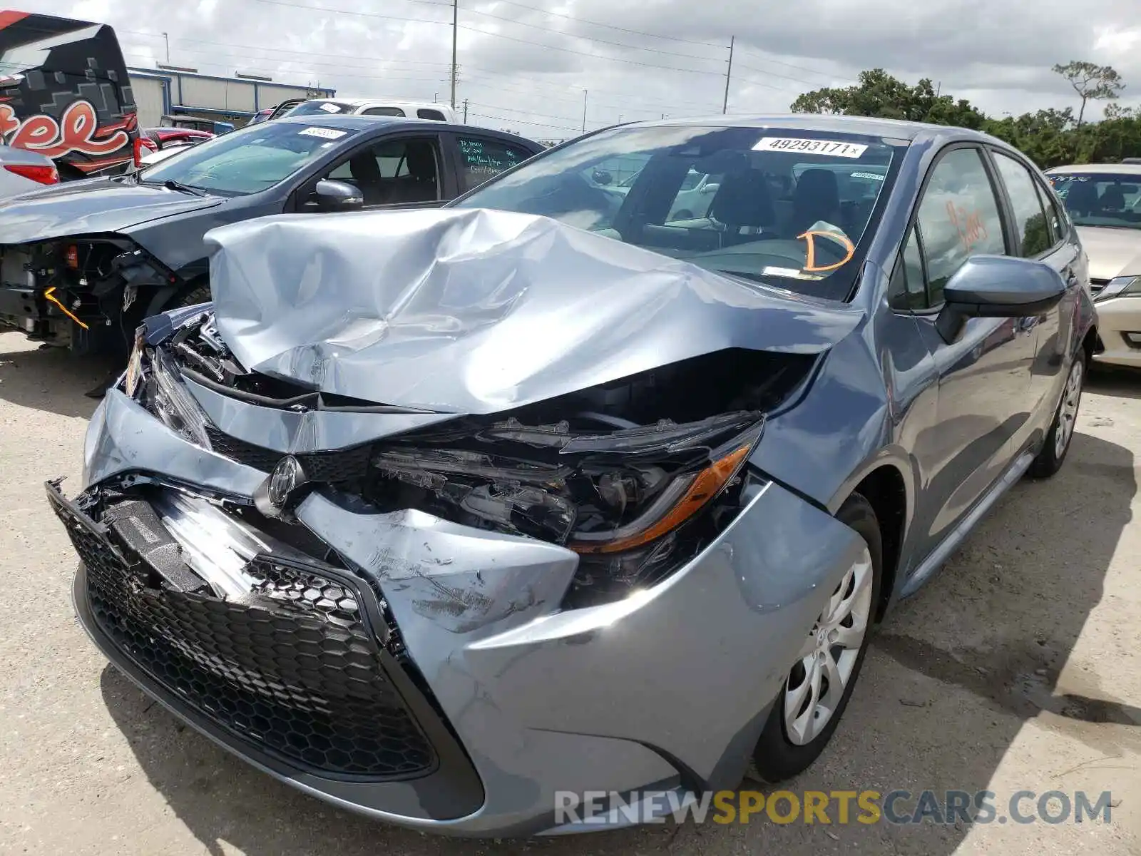 2 Photograph of a damaged car 5YFEPMAE7MP222579 TOYOTA COROLLA 2021