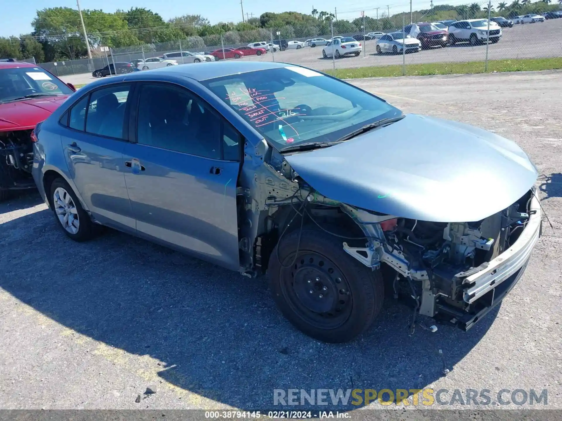 1 Photograph of a damaged car 5YFEPMAE7MP232643 TOYOTA COROLLA 2021