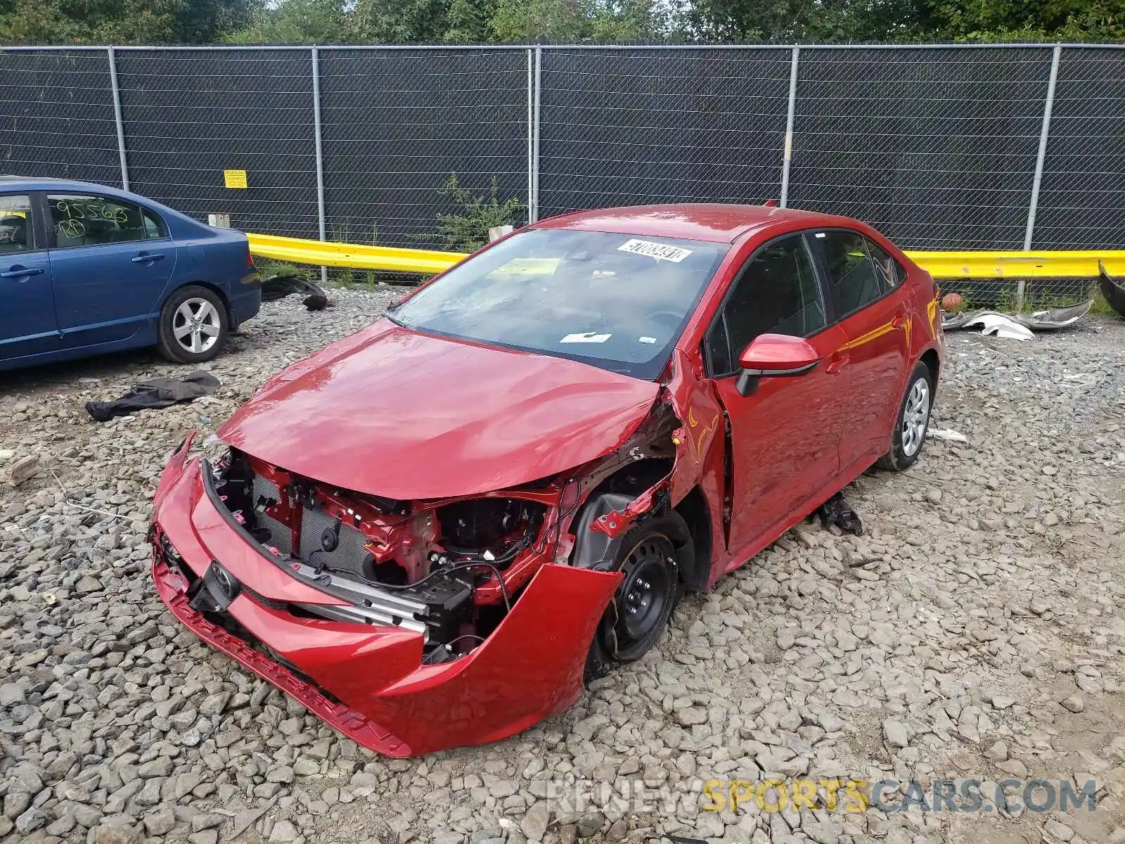 2 Photograph of a damaged car 5YFEPMAE7MP237910 TOYOTA COROLLA 2021