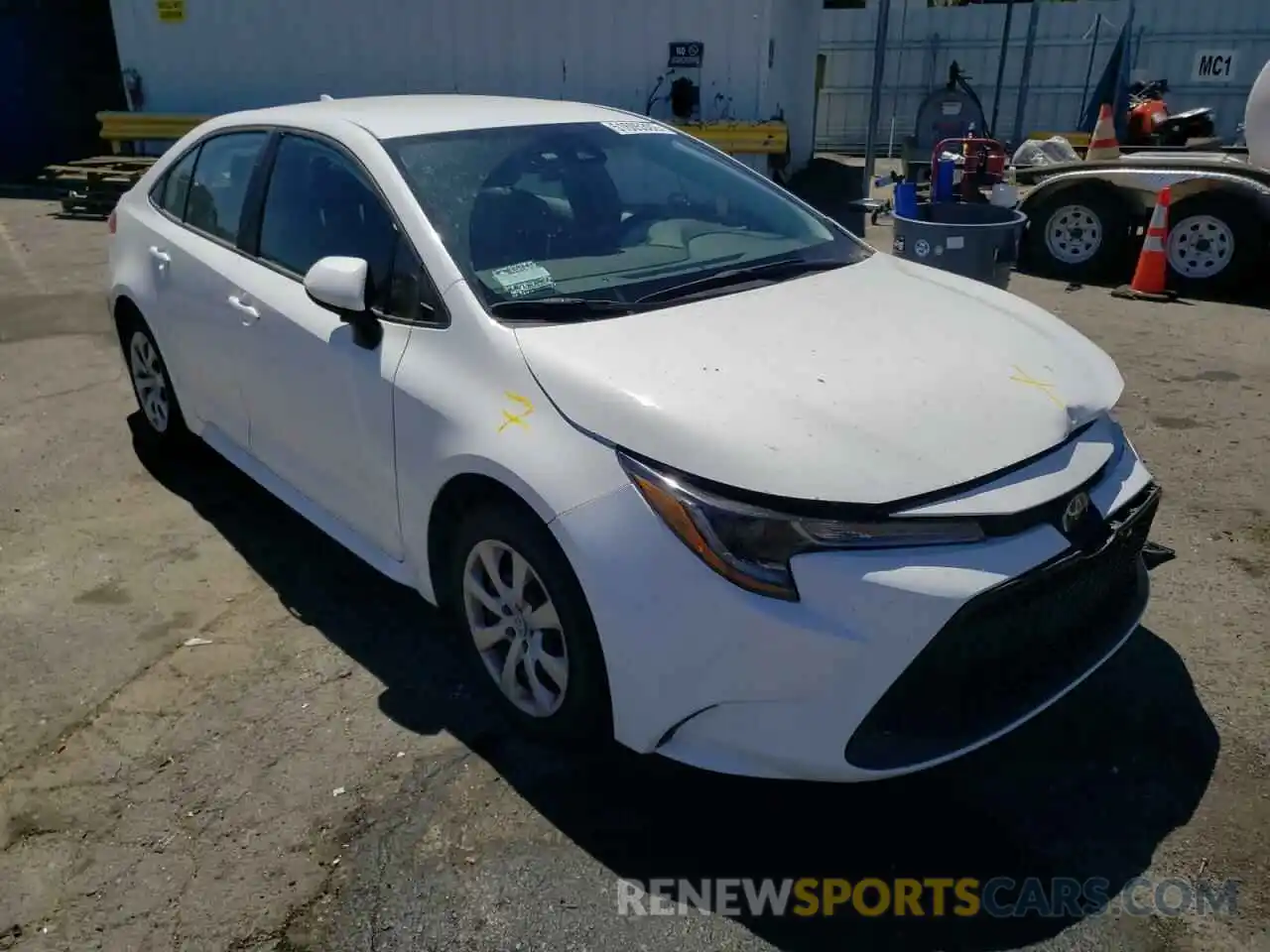 1 Photograph of a damaged car 5YFEPMAE7MP239561 TOYOTA COROLLA 2021