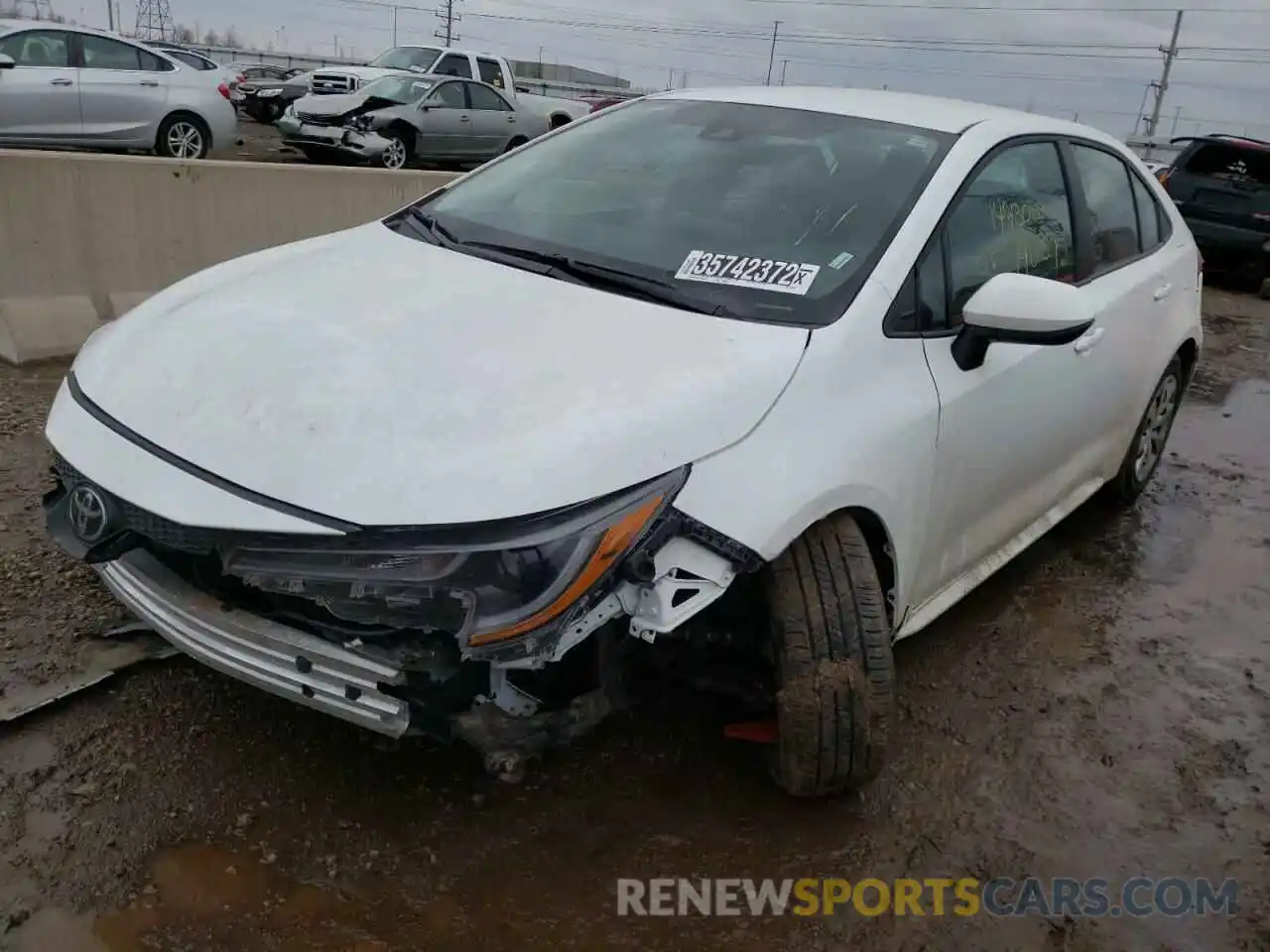 2 Photograph of a damaged car 5YFEPMAE7MP242458 TOYOTA COROLLA 2021