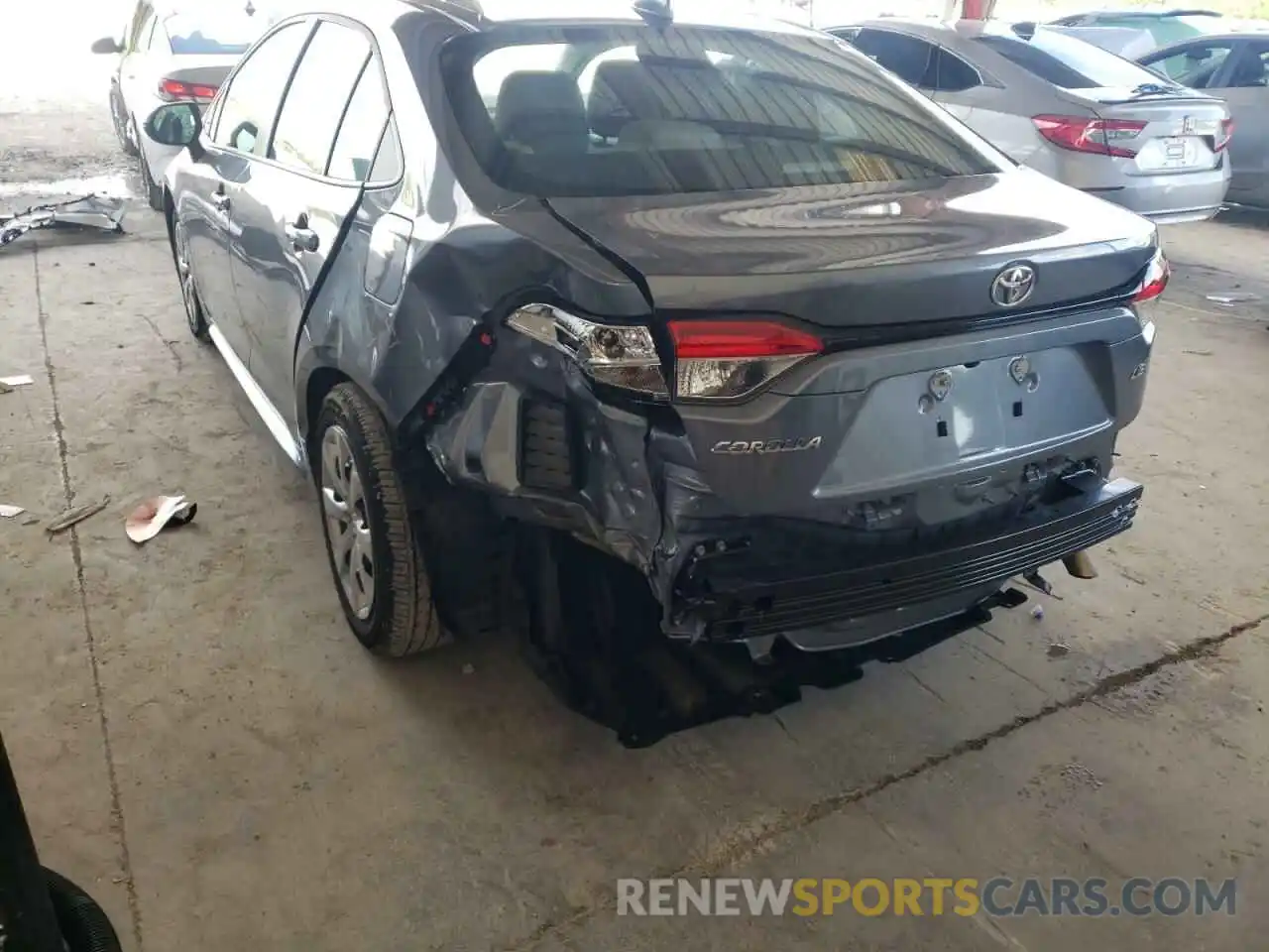 9 Photograph of a damaged car 5YFEPMAE7MP243609 TOYOTA COROLLA 2021